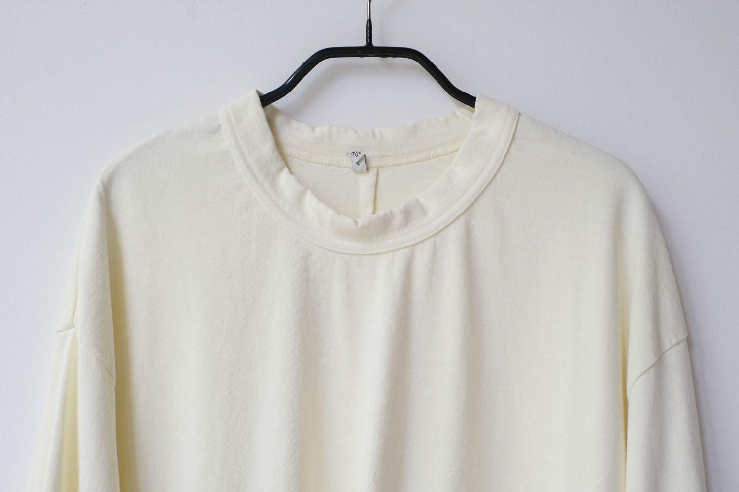 製品染 20 / -スパンポリエステル天竺　スケーターロンT / baby yellow［size XS］
