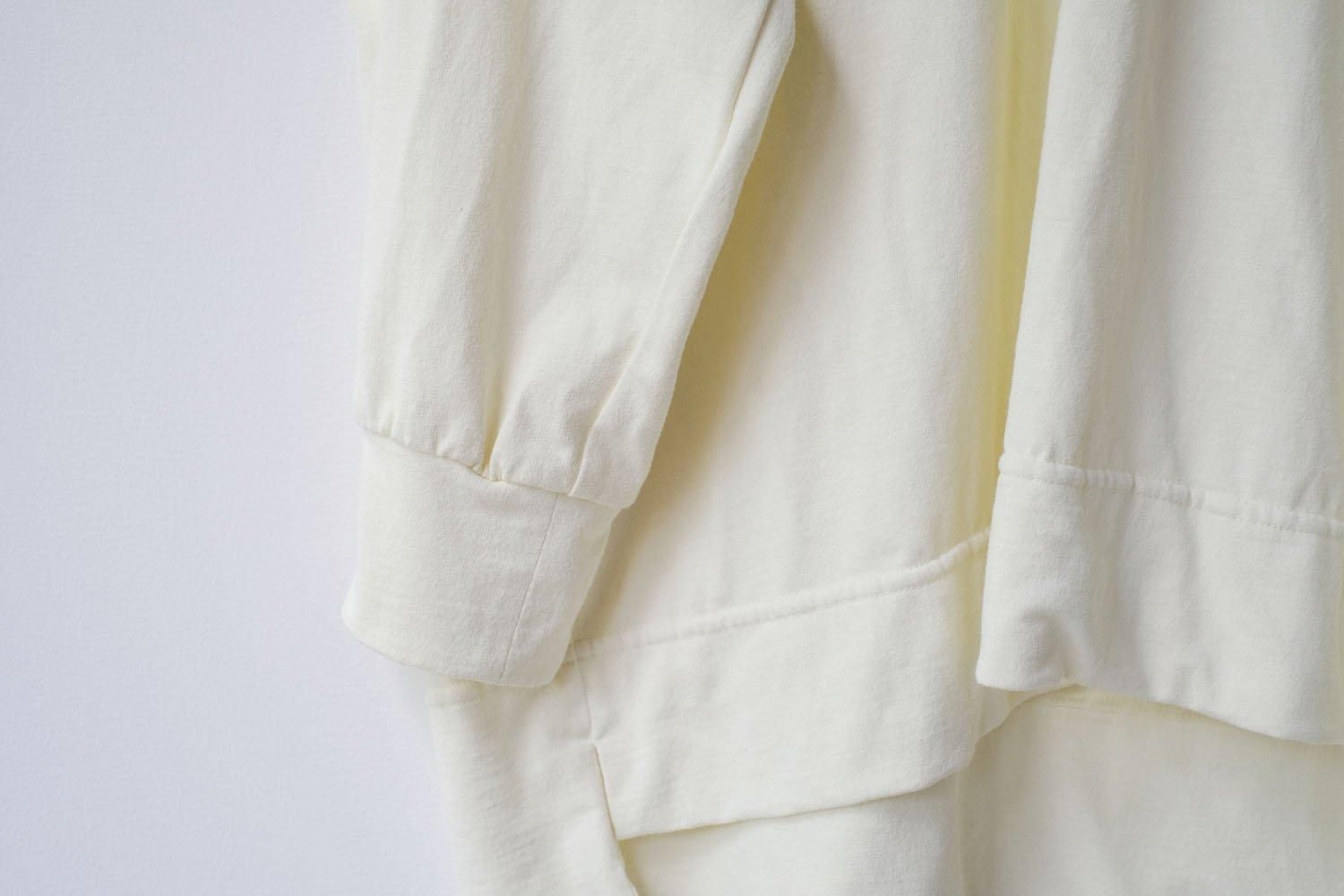製品染 20 / -スパンポリエステル天竺　スケーターロンT / baby yellow［size XS］