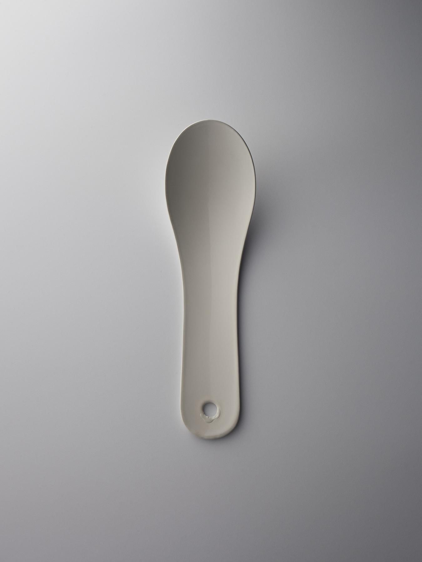 CHINESE SPOON SMALL(ENAMELLED) 琺瑯レンゲ・小 [WHITE]