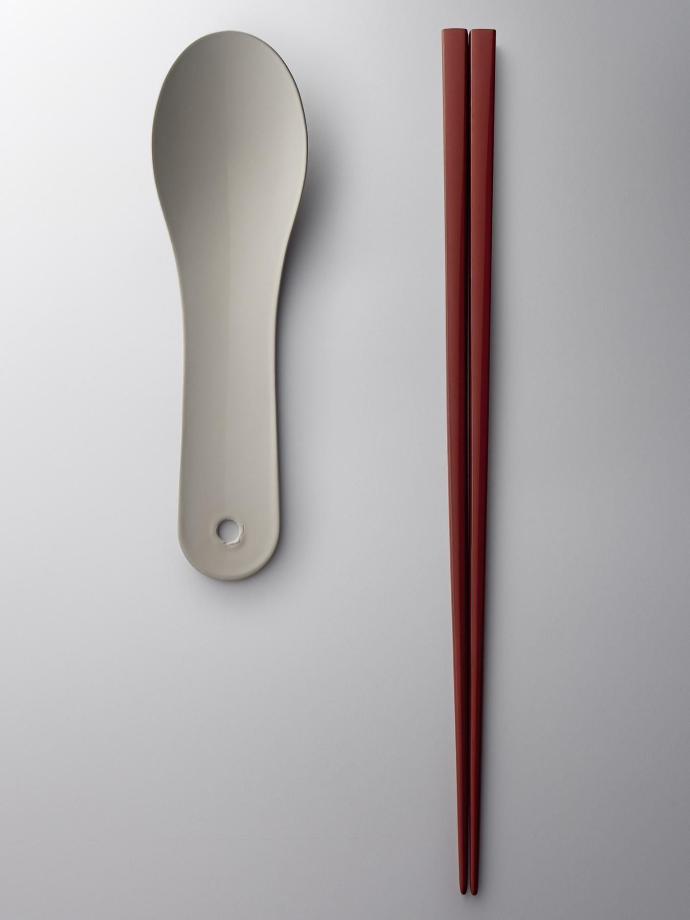CHINESE SPOON LARGE(ENAMELLED) 琺瑯レンゲ・大 [WHITE]