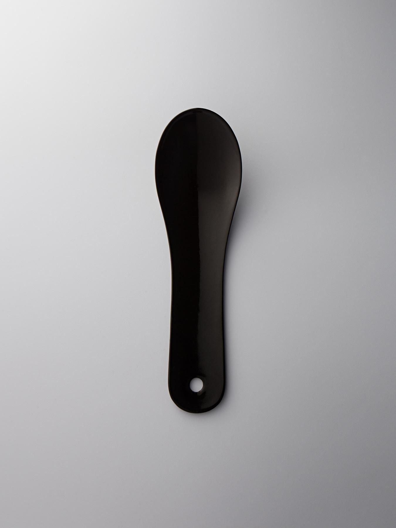 CHINESE SPOON SMALL(ENAMELLED) 琺瑯レンゲ・小 [BLACK]