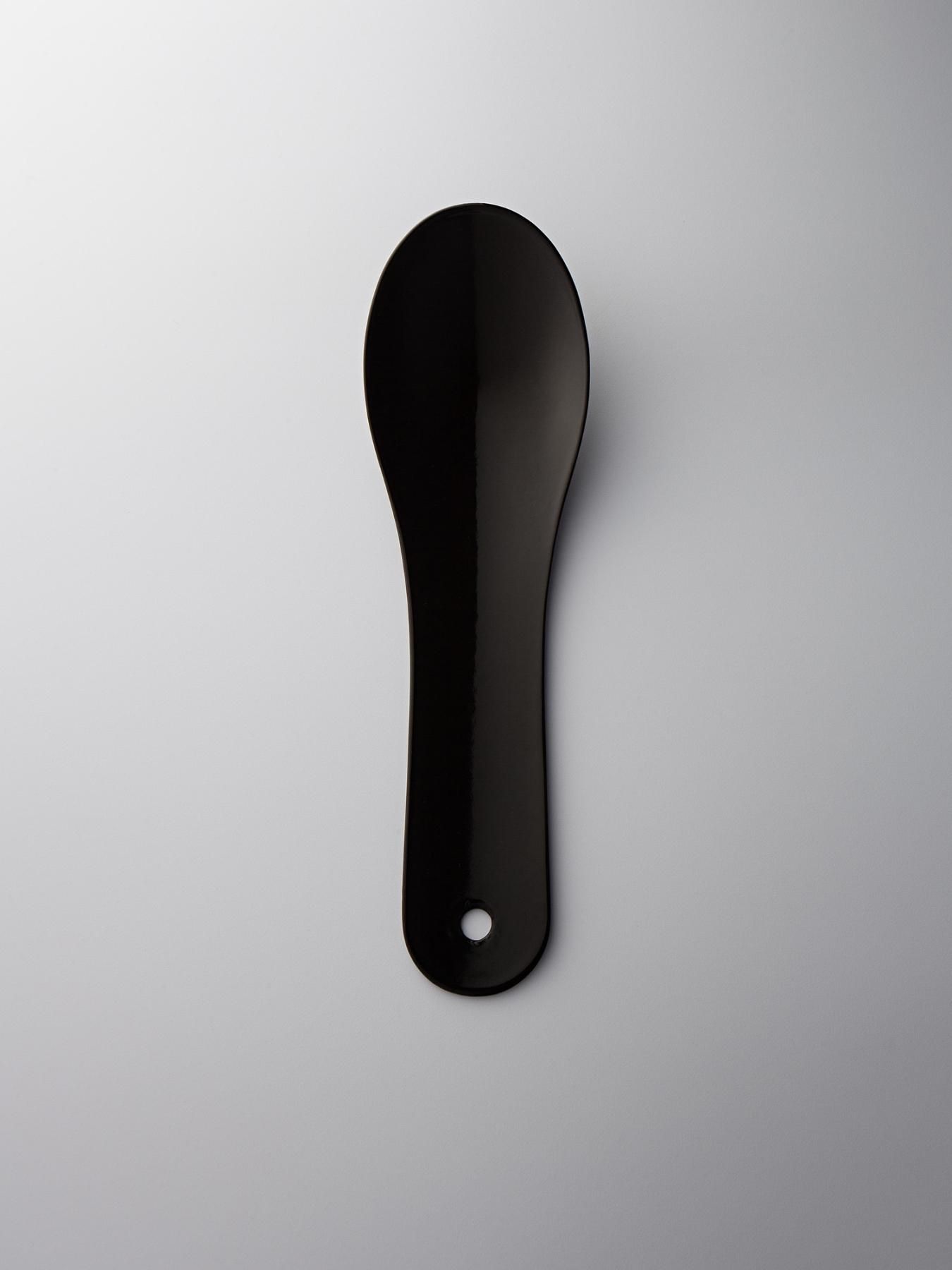CHINESE SPOON LARGE(ENAMELLED) 琺瑯レンゲ・大 [BLACK]