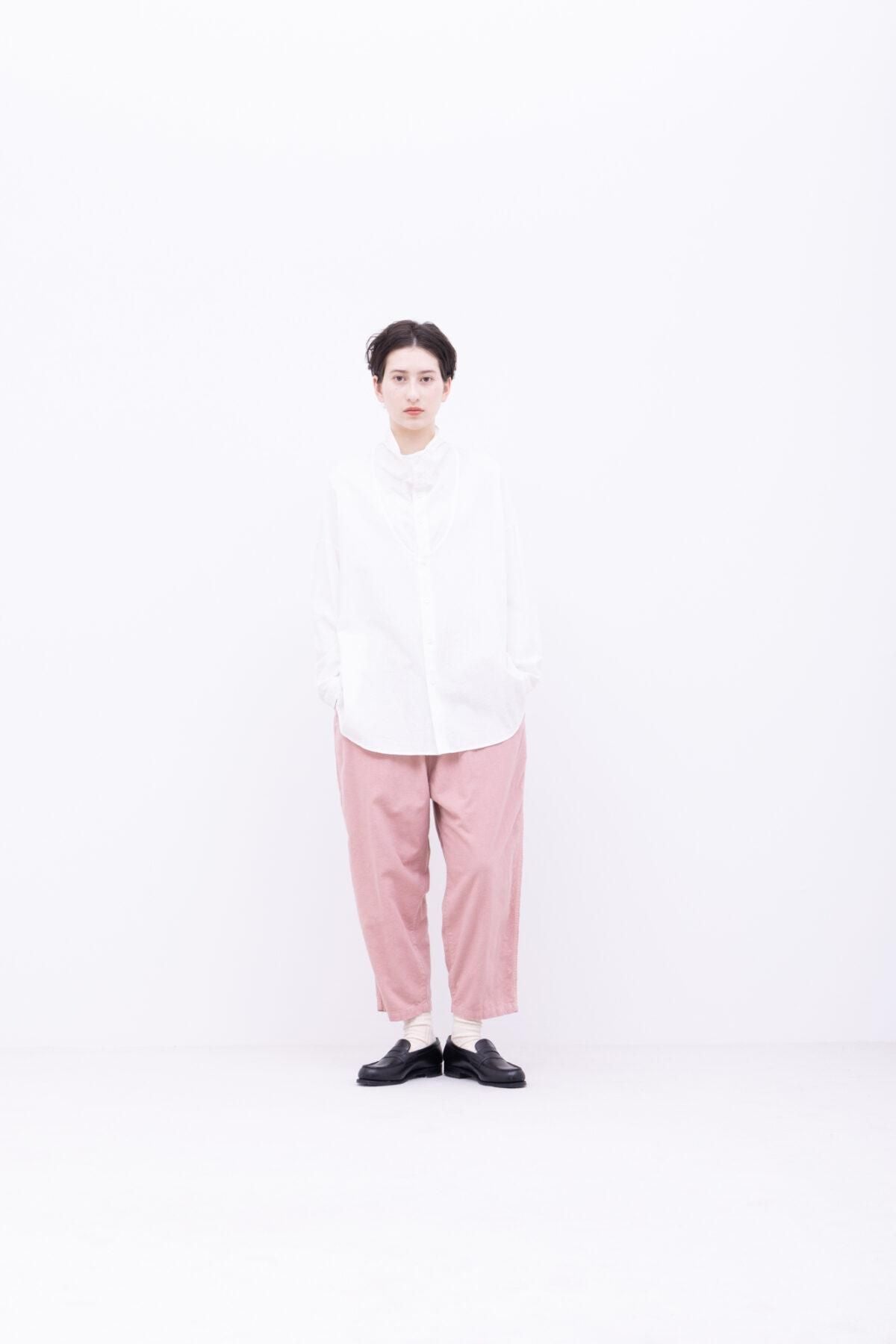 フランネル レーヨン・ガーメントダイ テーパードパンツ / smoke pink［size XS］ / FIRMUM