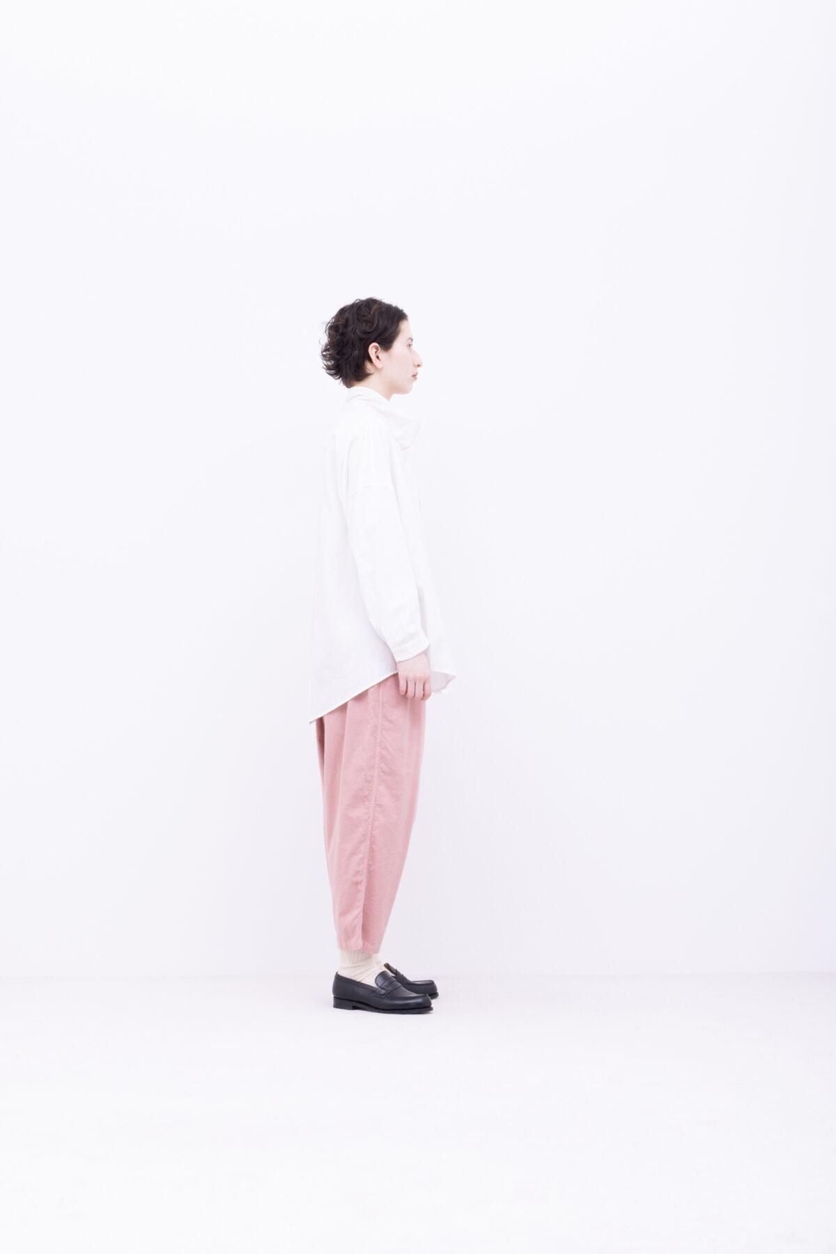 フランネル レーヨン・ガーメントダイ テーパードパンツ / smoke pink［size XS］ / FIRMUM