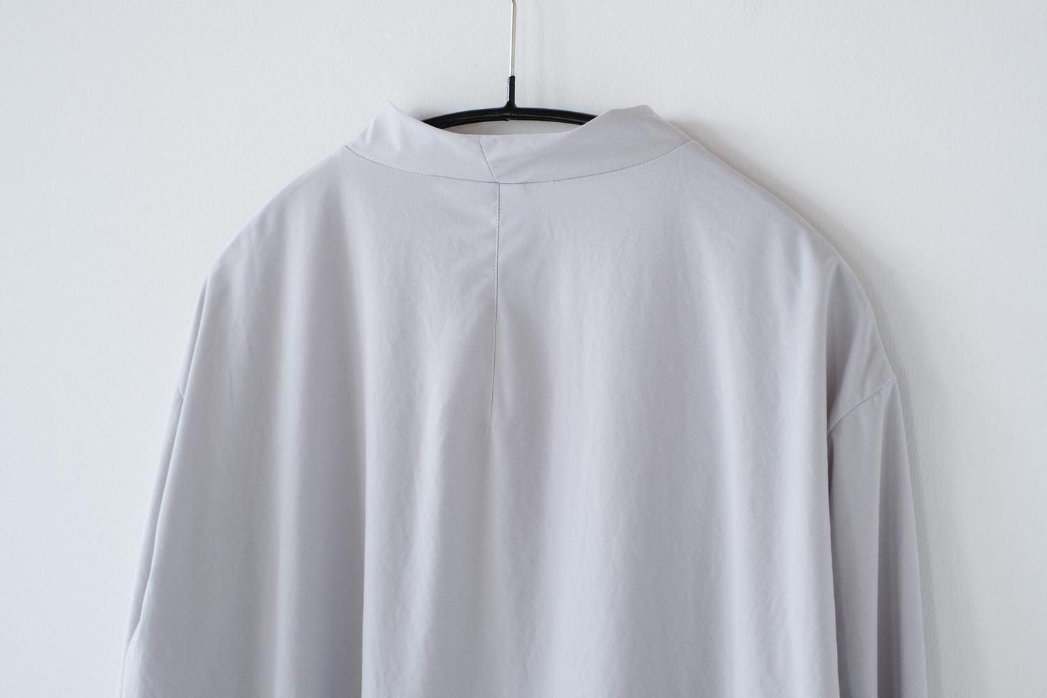 ポリエステルスウェード天竺　ハイネックTシャツ / Mist grey