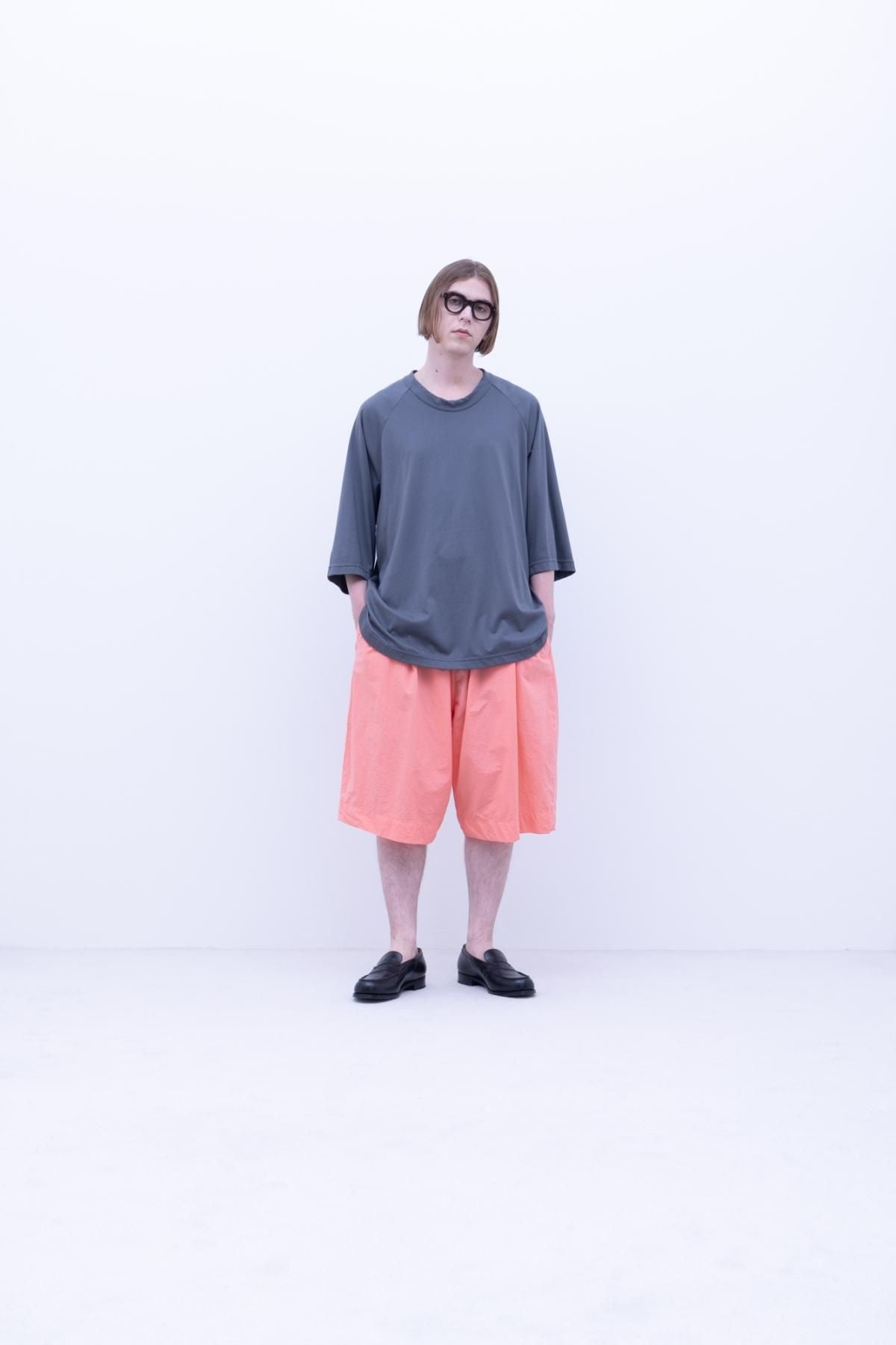 ナイロンタッサー・ガーメントダイ　ハーフパンツ / salmon pink