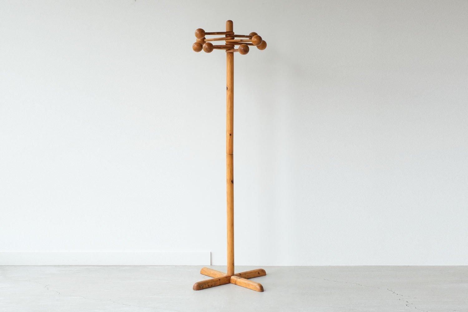 1960s Pine wooden coat rack from Sweden