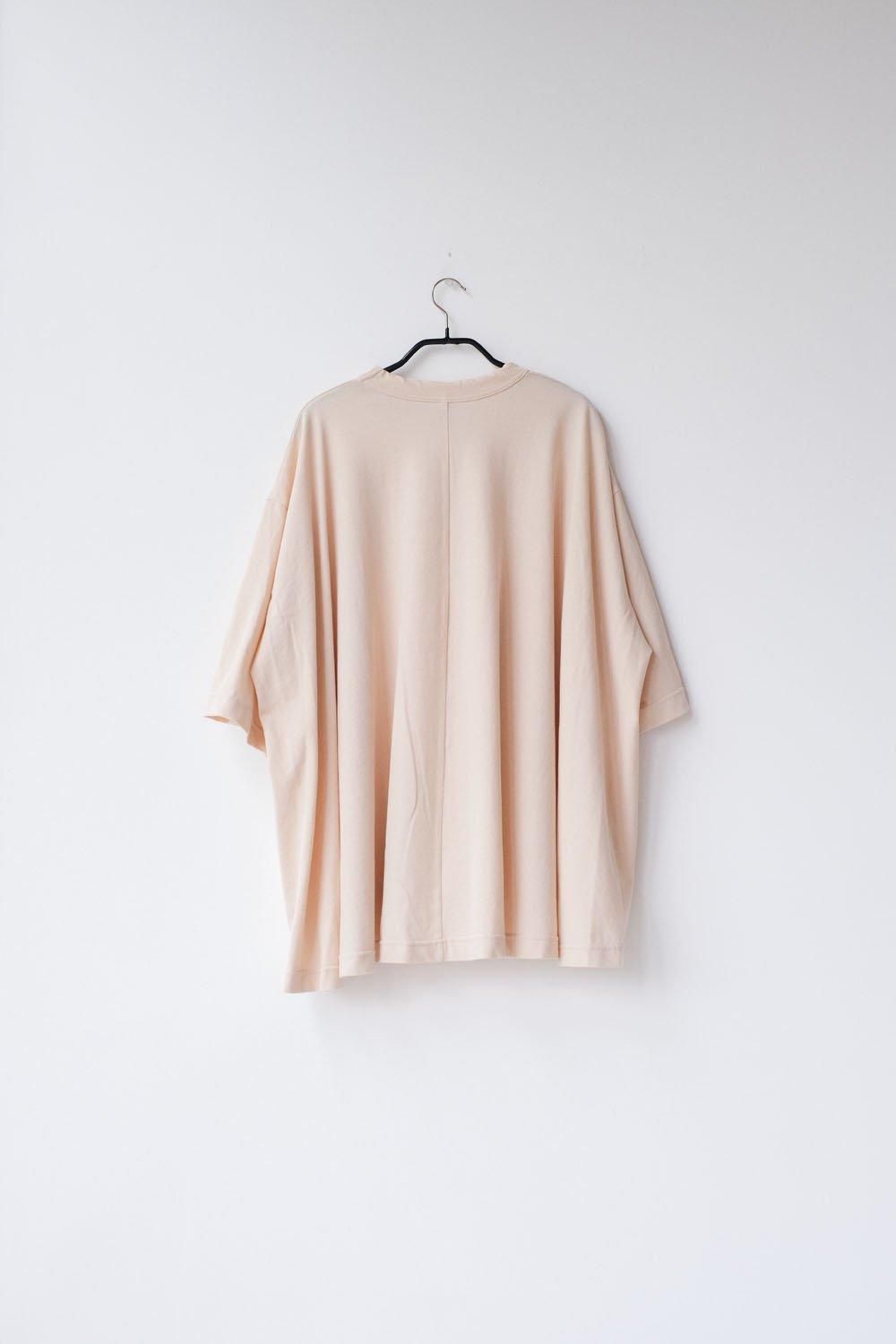 強撚コットンヘビー天竺　クルーネックオーバーサイズT / natural［size XS］