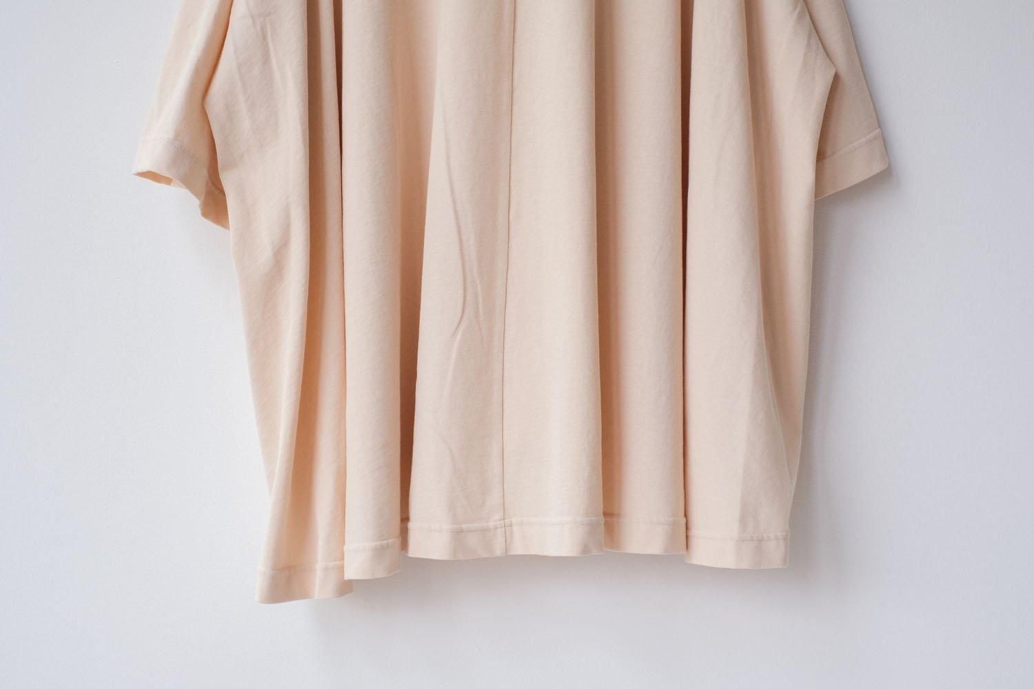 強撚コットンヘビー天竺　クルーネックオーバーサイズT / natural［size XS］