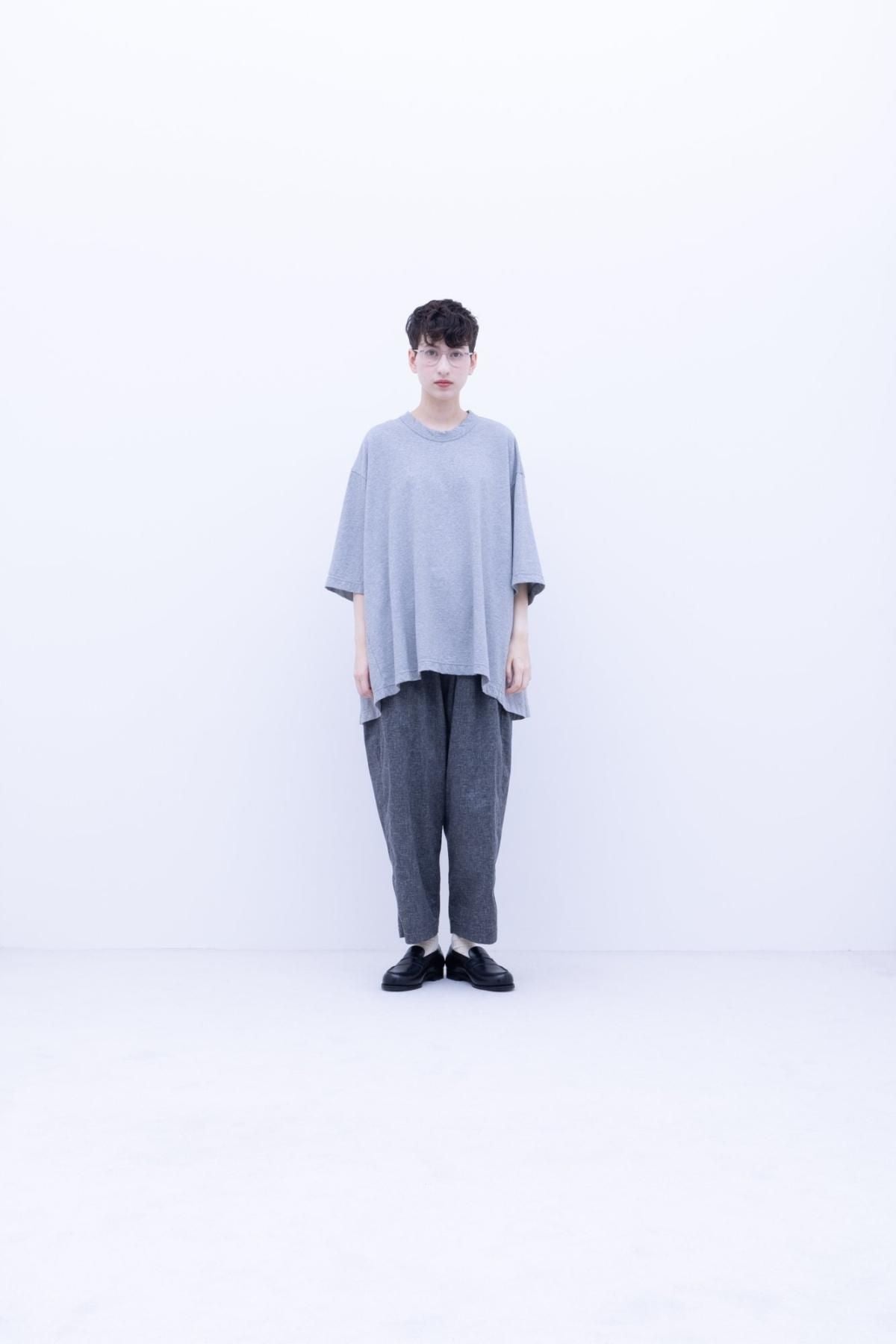 強撚コットンヘビー天竺　クルーネックオーバーサイズT / natural［size XS］