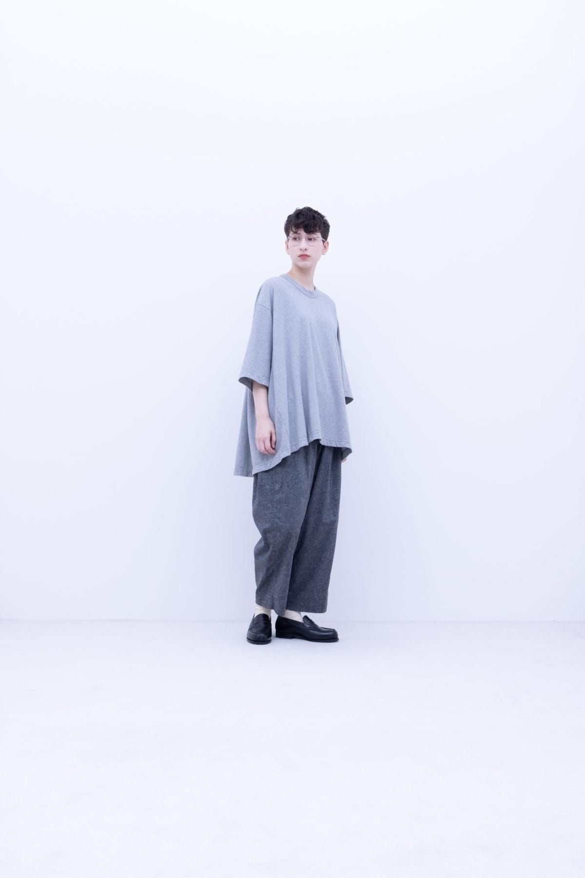 強撚コットンヘビー天竺　クルーネックオーバーサイズT / natural［size XS］