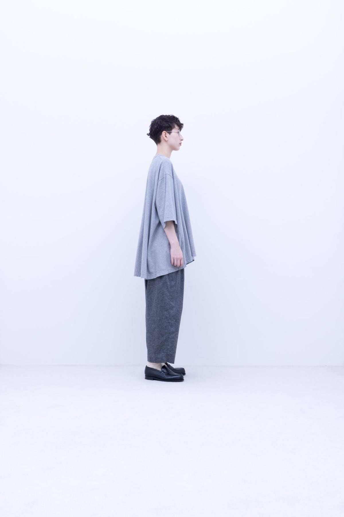 強撚コットンヘビー天竺　クルーネックオーバーサイズT / natural［size XS］