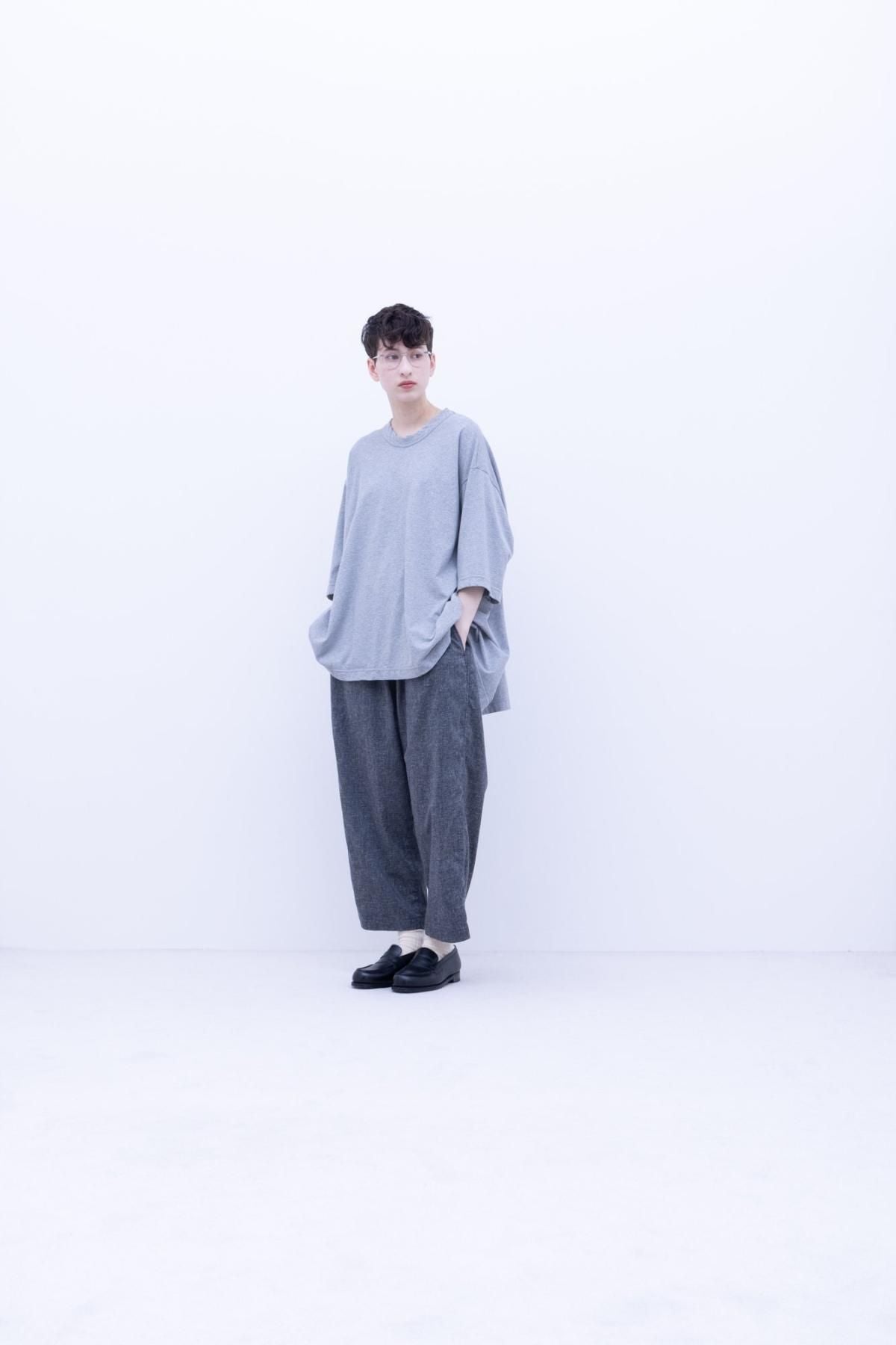 強撚コットンヘビー天竺　クルーネックオーバーサイズT / natural［size XS］