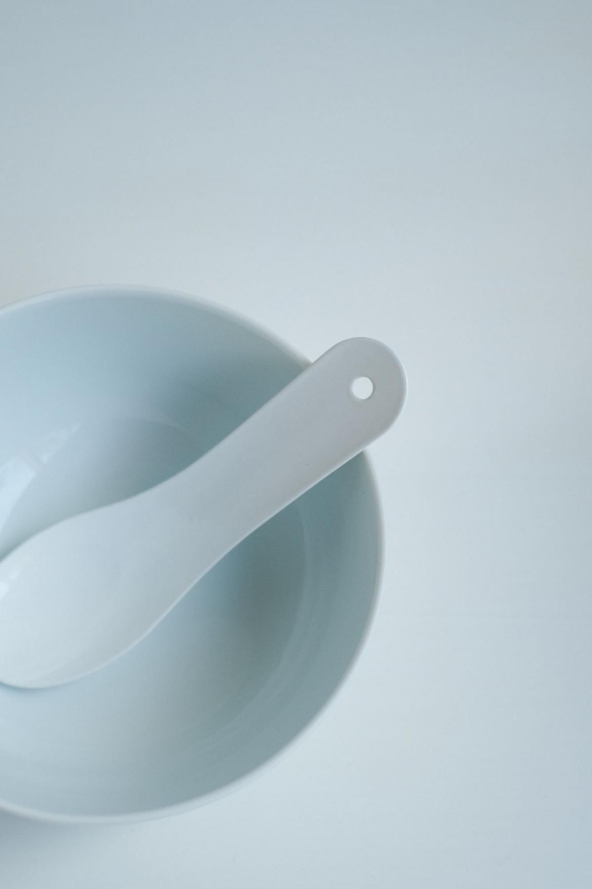 CHINESE SPOON (Enamelled) Gift Set / 琺瑯レンゲ (白) ギフトセットB