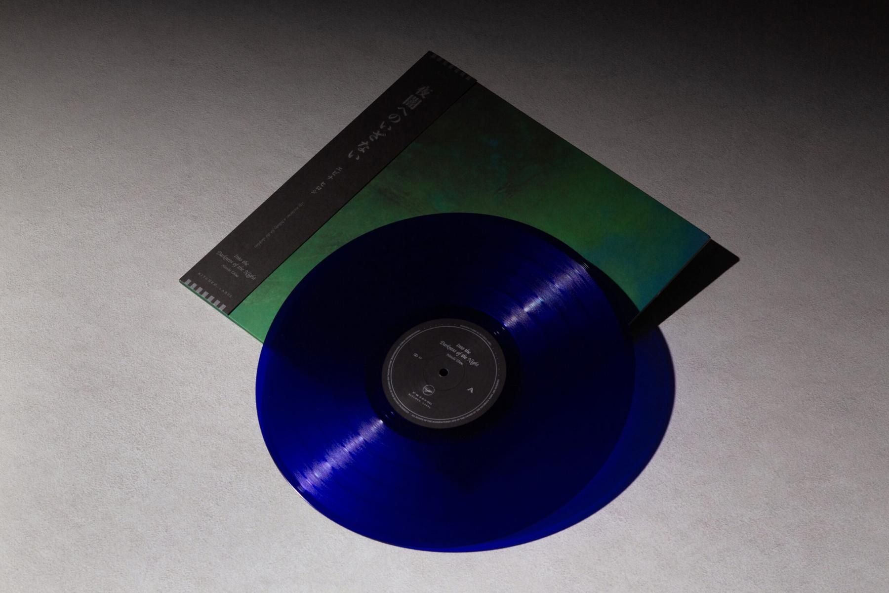 LPレコード：Hiroshi Ebina"Into the Darkness of the Night”（Blue Vinyl）<br>夜の静寂と孤独を癒しへと導く、眠れない人たちのための子守唄。