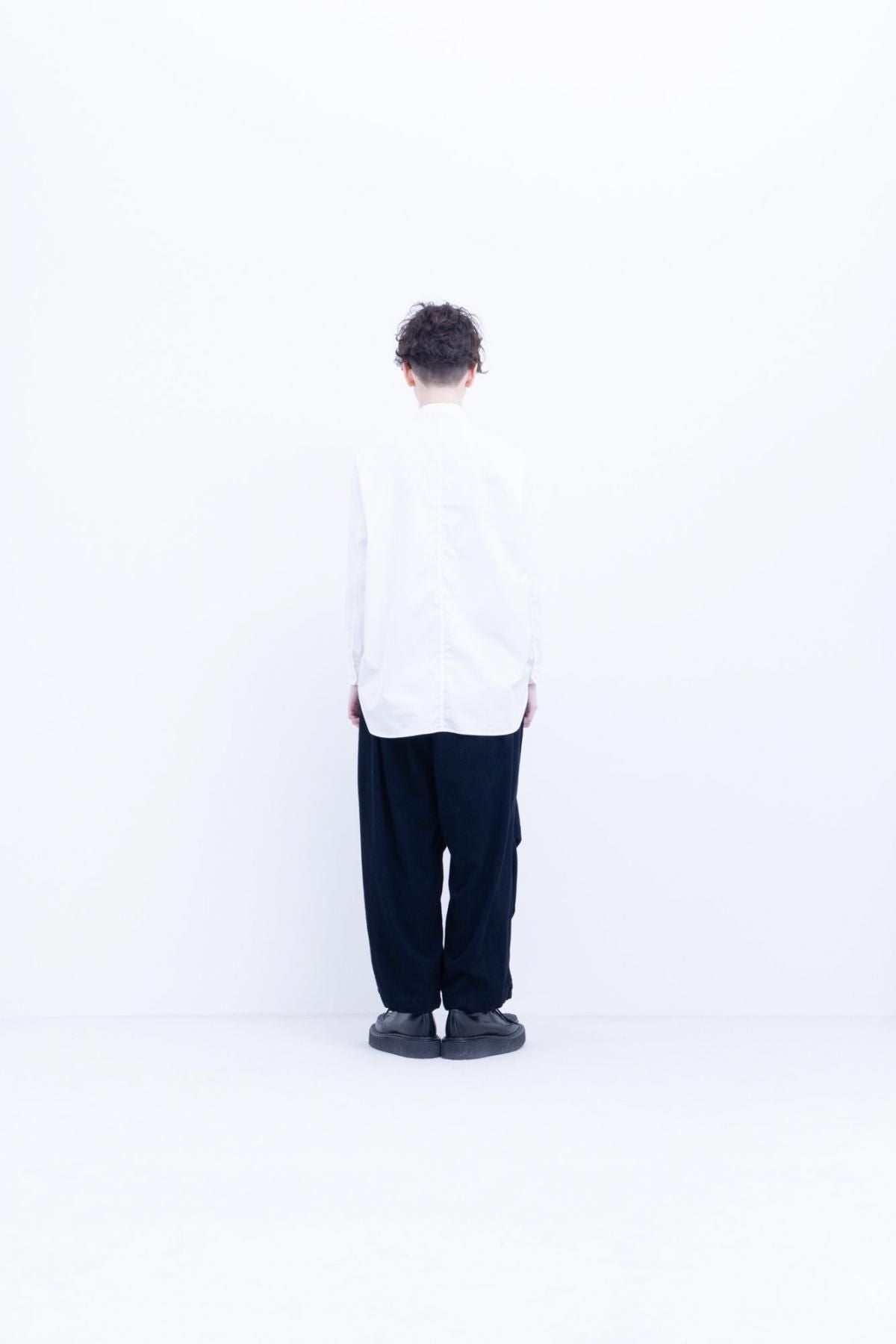 フランネル レーヨン・ガーメントダイ　ワイドギャザーパンツ / Smoke［size XS］