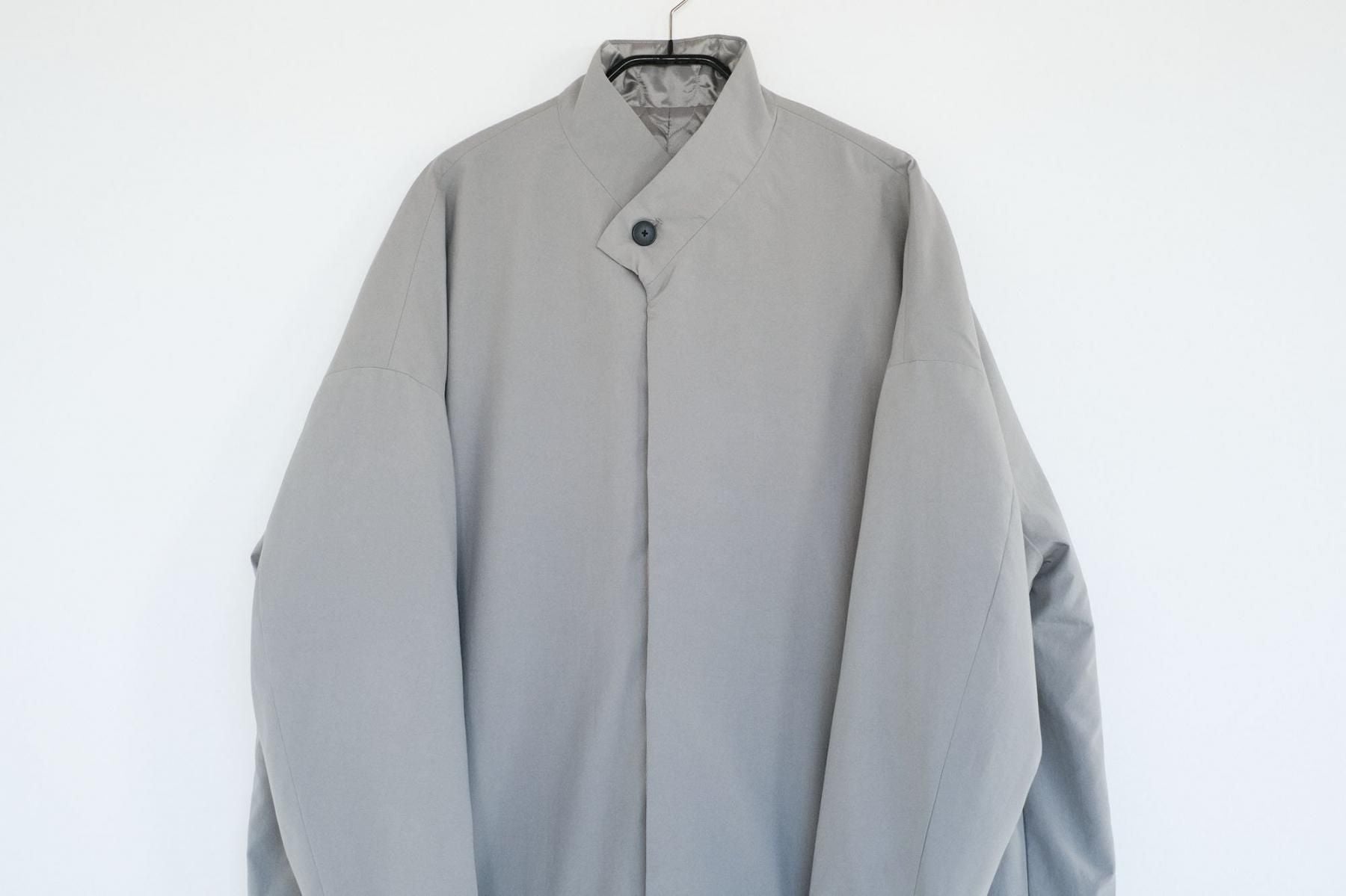 ポリエステル・リンクルタフタ　中綿(コアブリッド)仕立　キモノカラーコート / Light grey［size 3_］