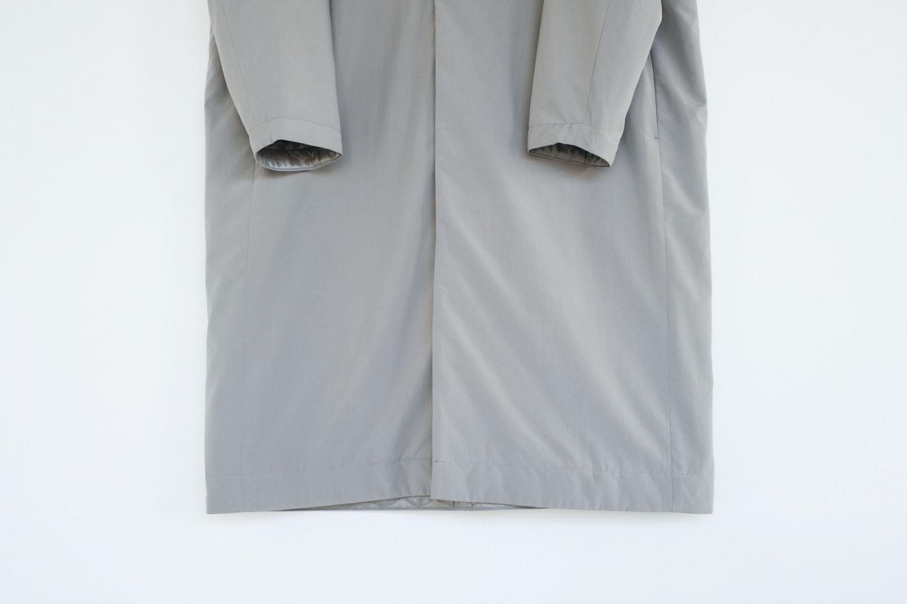 ポリエステル・リンクルタフタ　中綿(コアブリッド)仕立　キモノカラーコート / Light grey［size 3_］