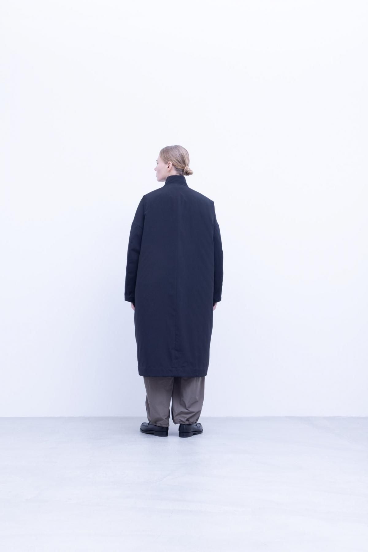ポリエステル・リンクルタフタ　中綿(コアブリッド)仕立　キモノカラーコート / Light grey［size 3_］