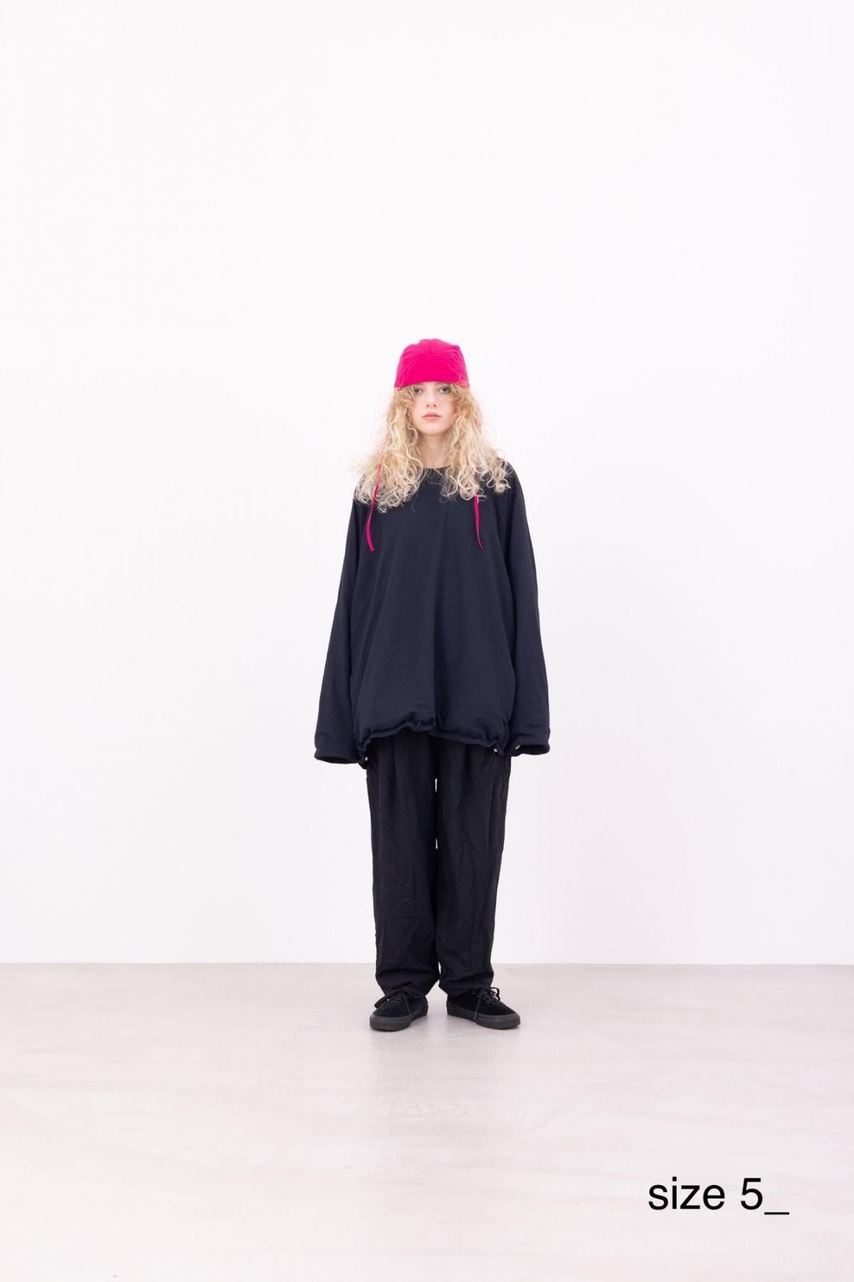 ポリエステルライトタフタ・高温高圧製品染め　テーパードパンツ / Midnight