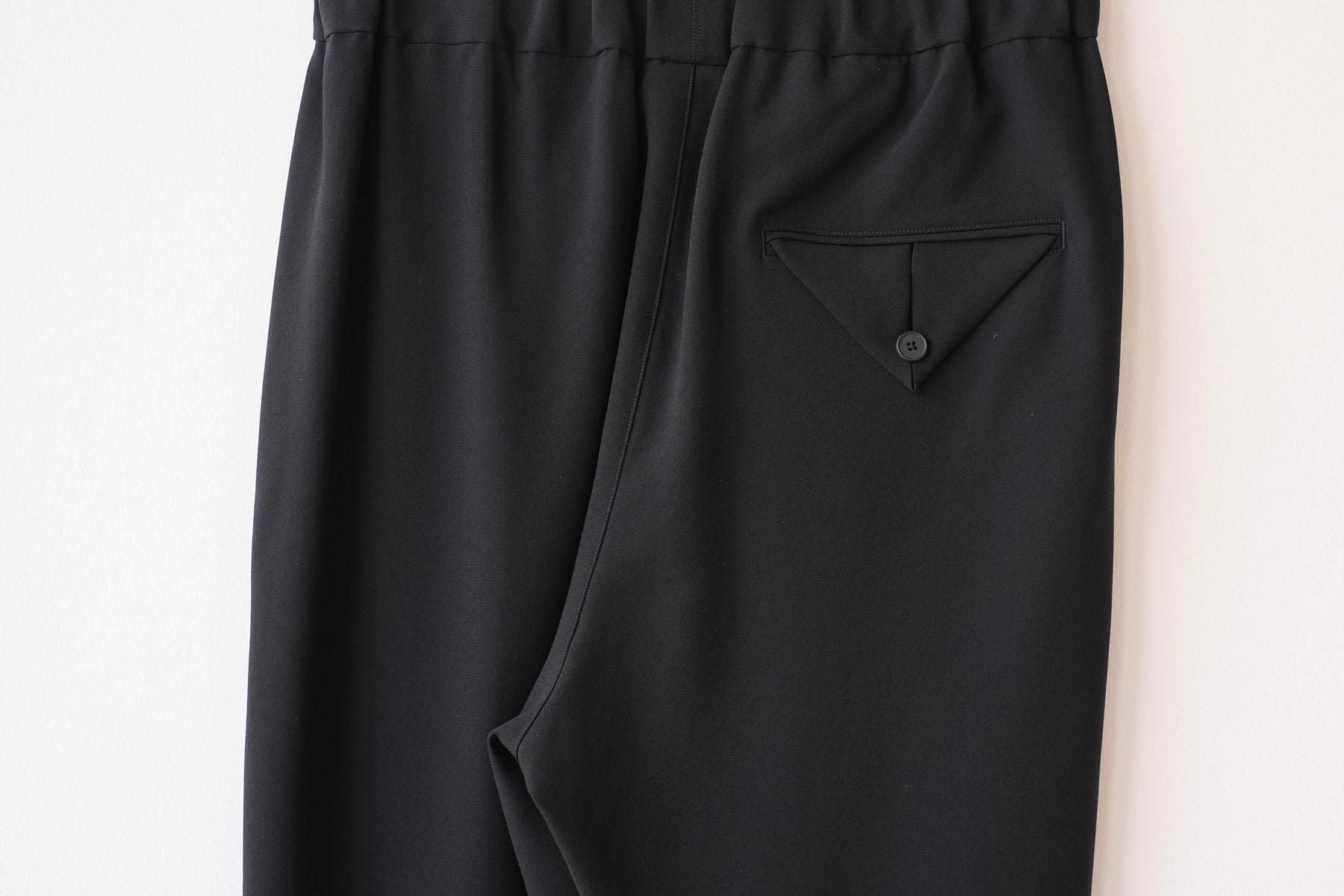 トリアセテート＆ポリエステル・ライトクレープダブルクロス　スリムパンツ / black［size 3_］