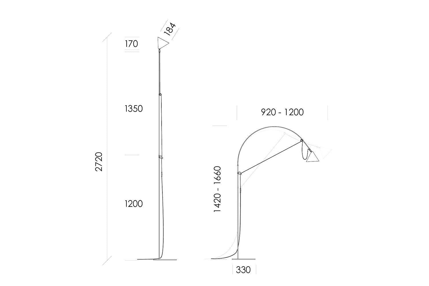 AYNO L floor lamp [grey×orange] / Midgard designed by Stefan Diez