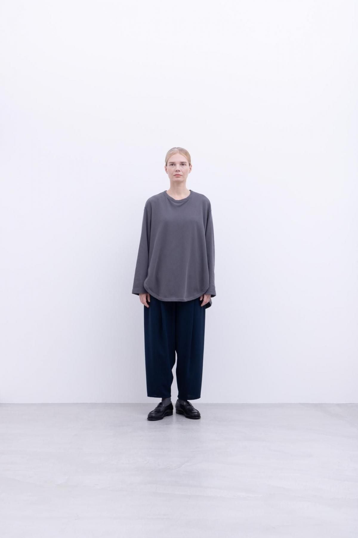 強撚コットン・接結リバーニット　クルーネックT / Ecru［size 3_］
