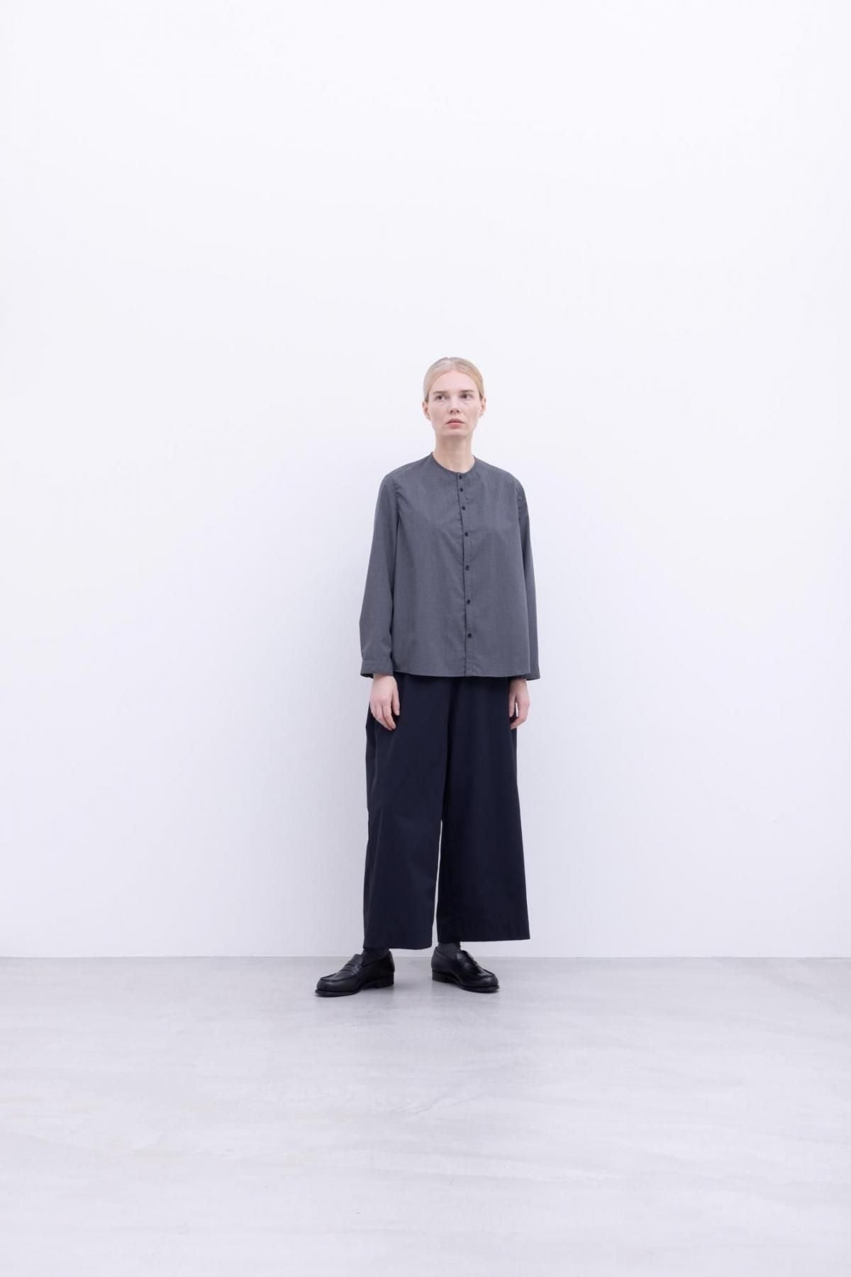 ストレッチポリエステル・マットタイプライター　ワイドパンツ / Ecru［size 3_］