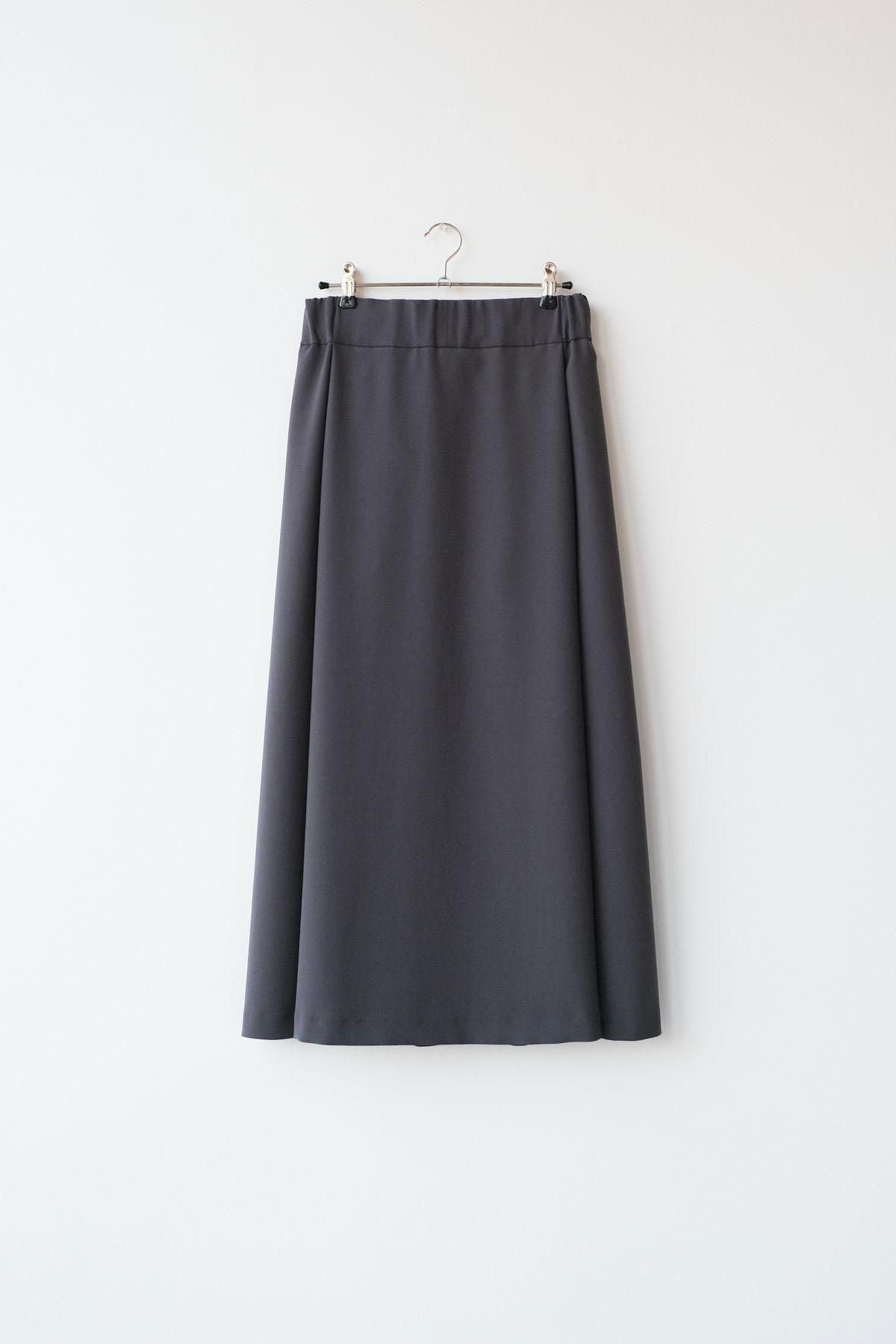 スパンポリエステル・ドレープカルゼ　Aラインスカート / Slate Grey［size 2_］