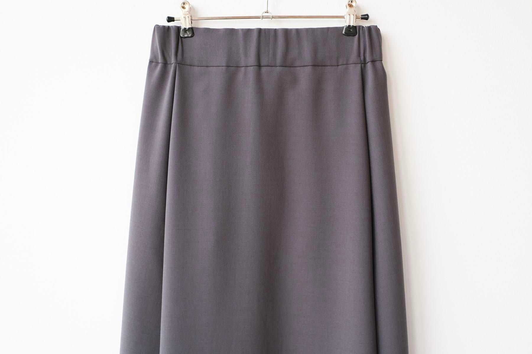 スパンポリエステル・ドレープカルゼ　Aラインスカート / Slate Grey［size 2_］