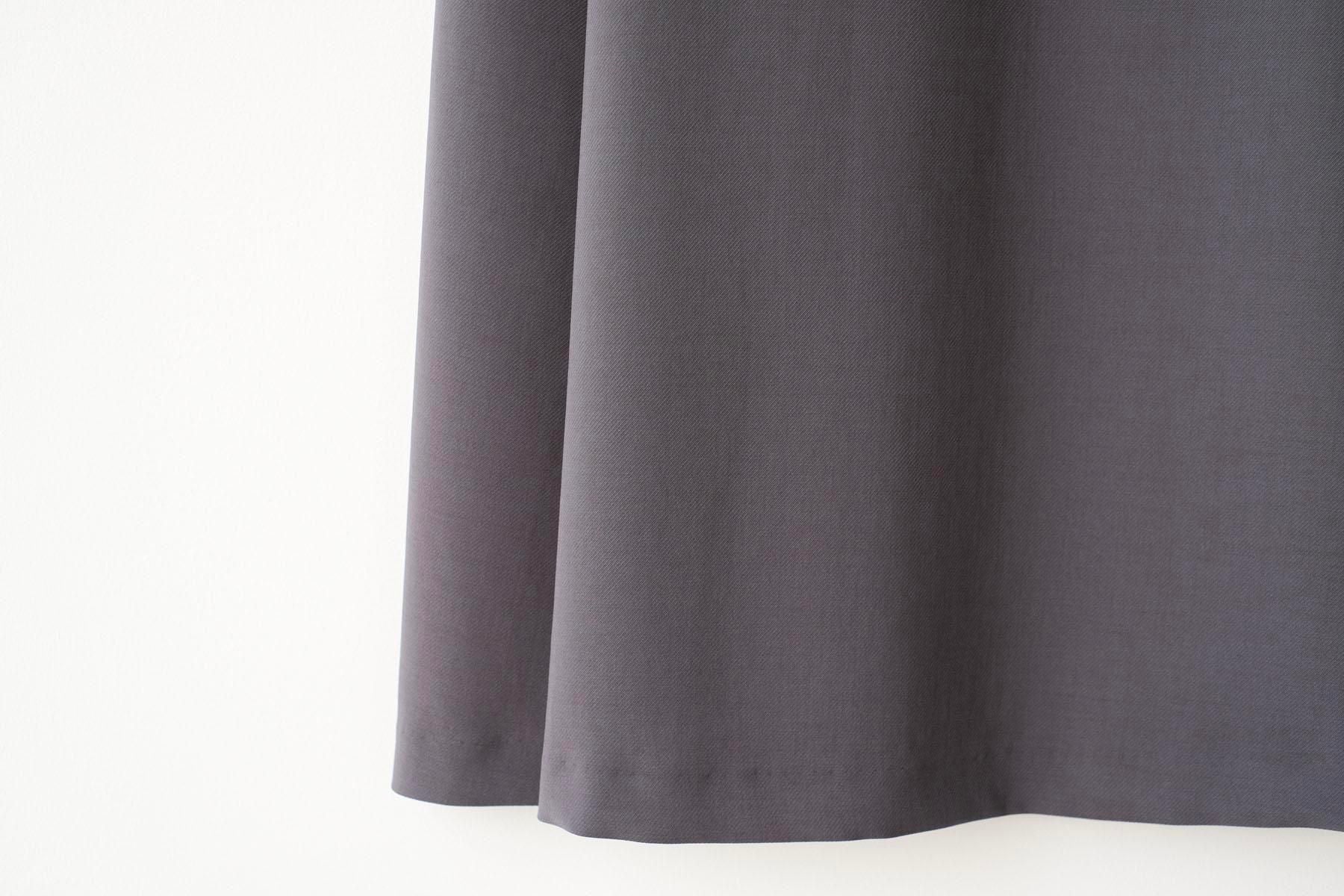 スパンポリエステル・ドレープカルゼ　Aラインスカート / Slate Grey［size 2_］