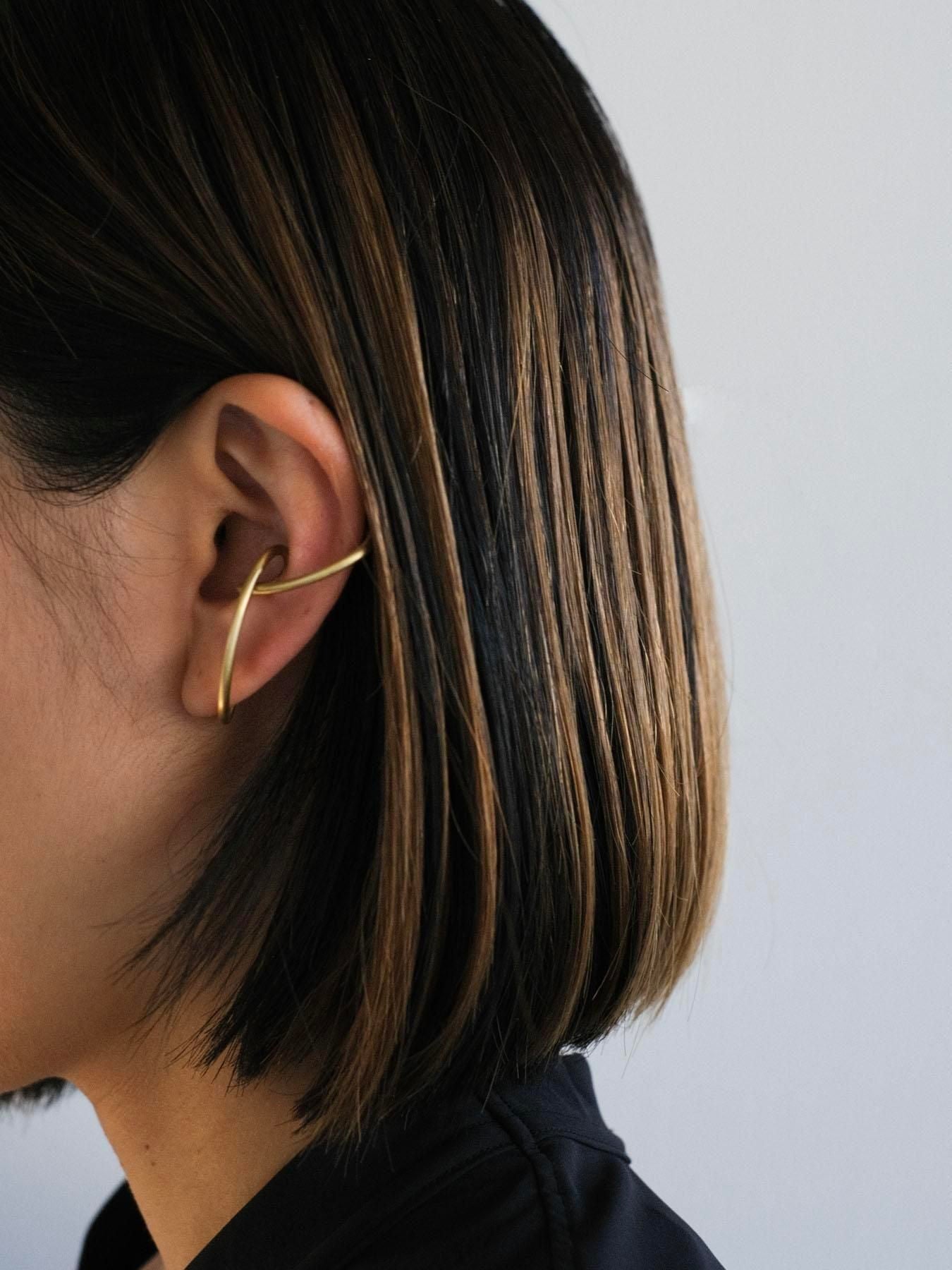 round wire earring _body(Ear cuff)[ brass ]