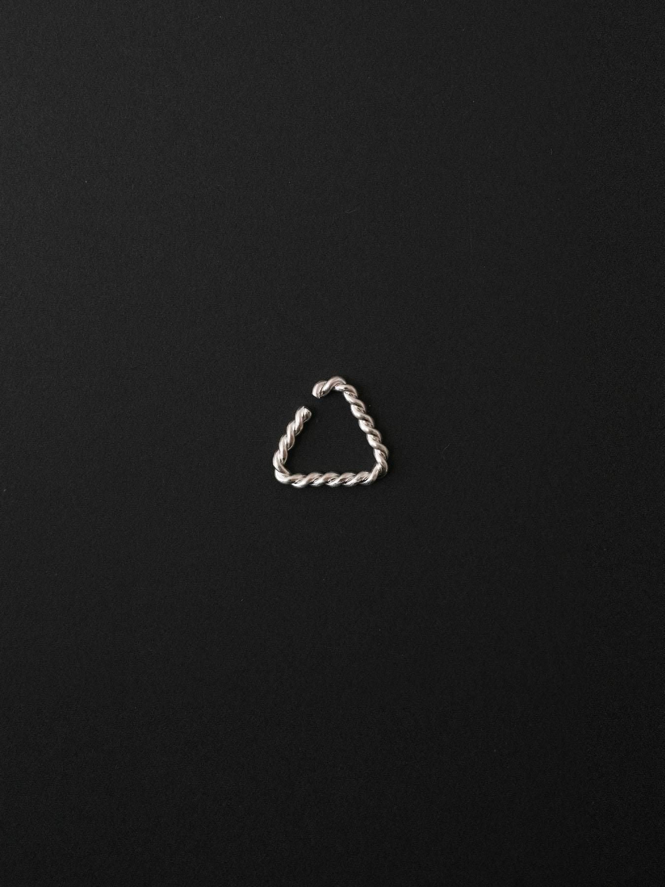 triangle twist form cuff S [ silver ]
