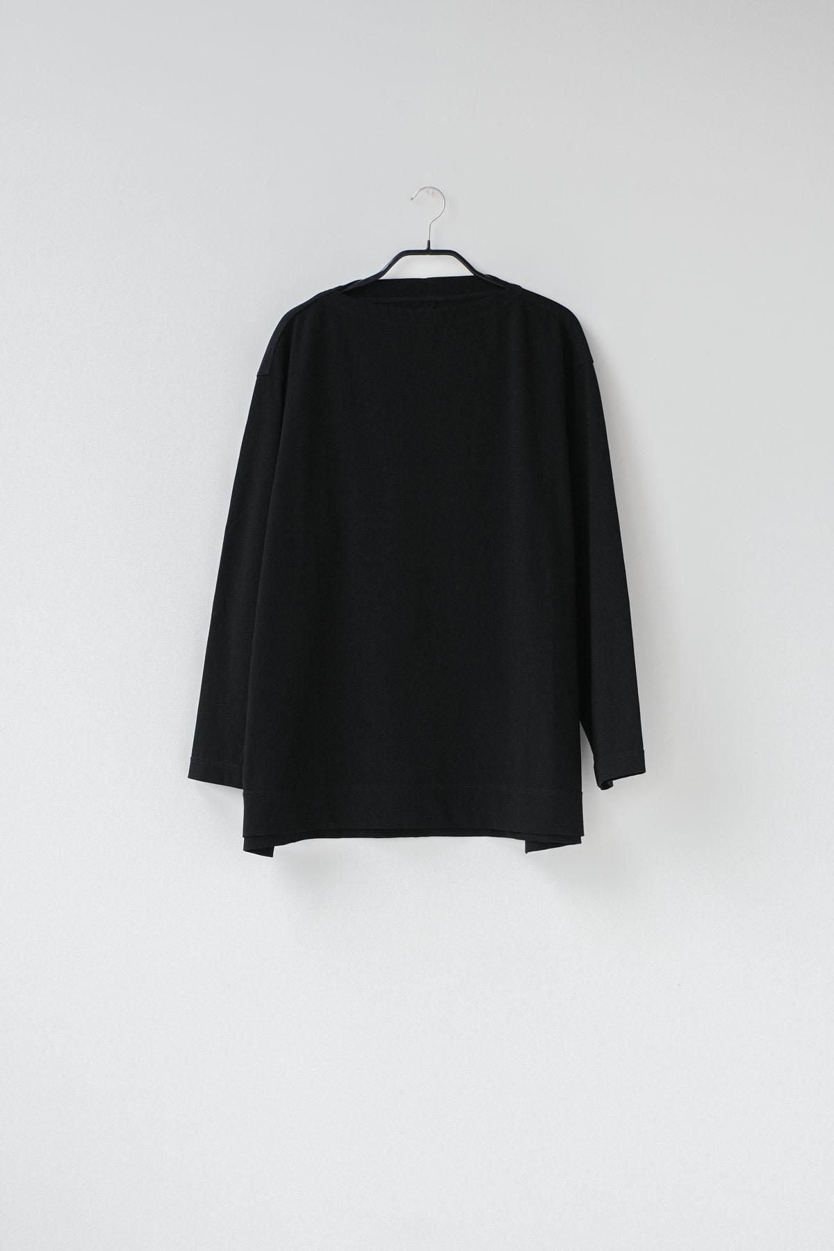 強撚コットンヘビー天竺　ボートネックT / Black［size M］