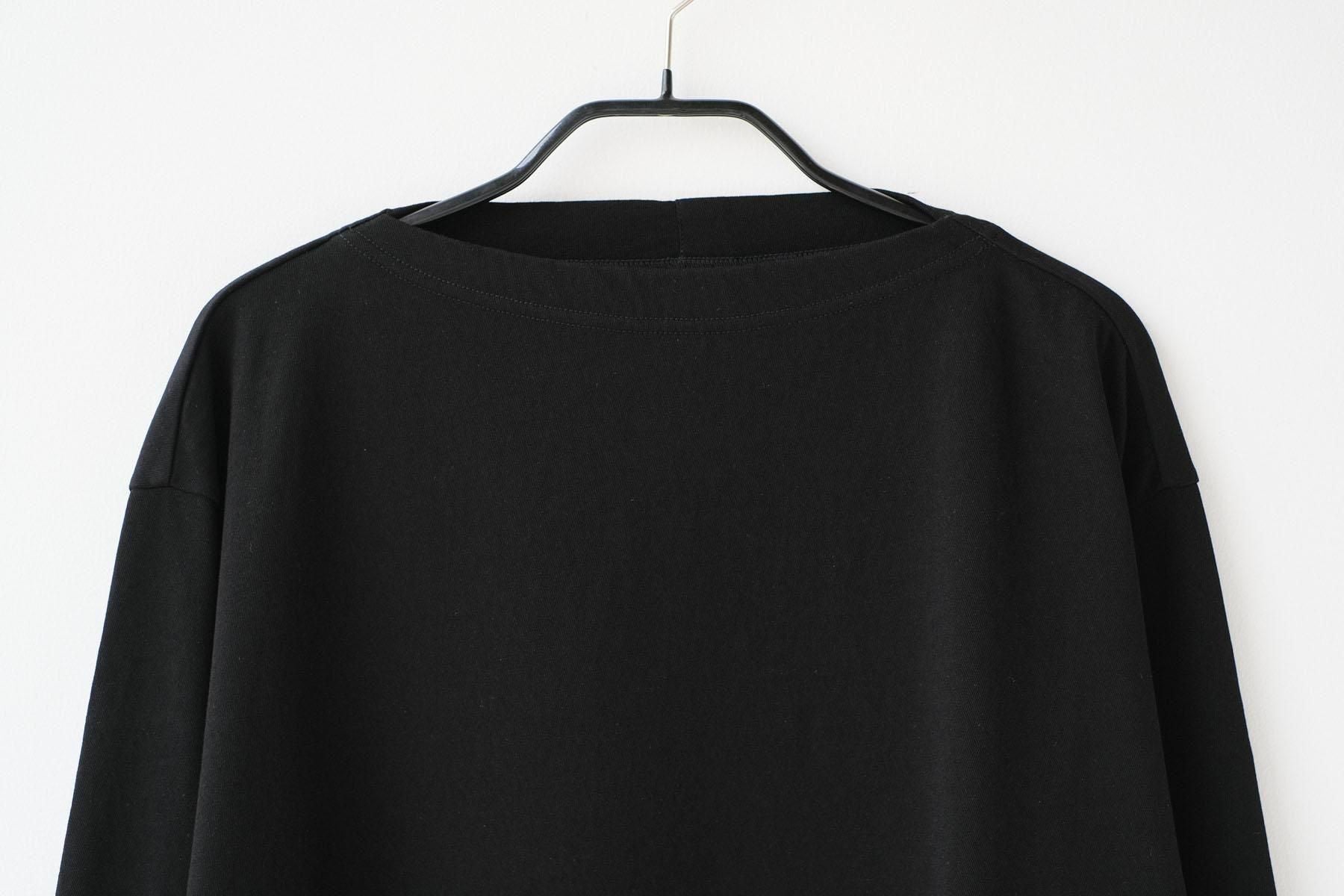 強撚コットンヘビー天竺　ボートネックT / Black［size M］