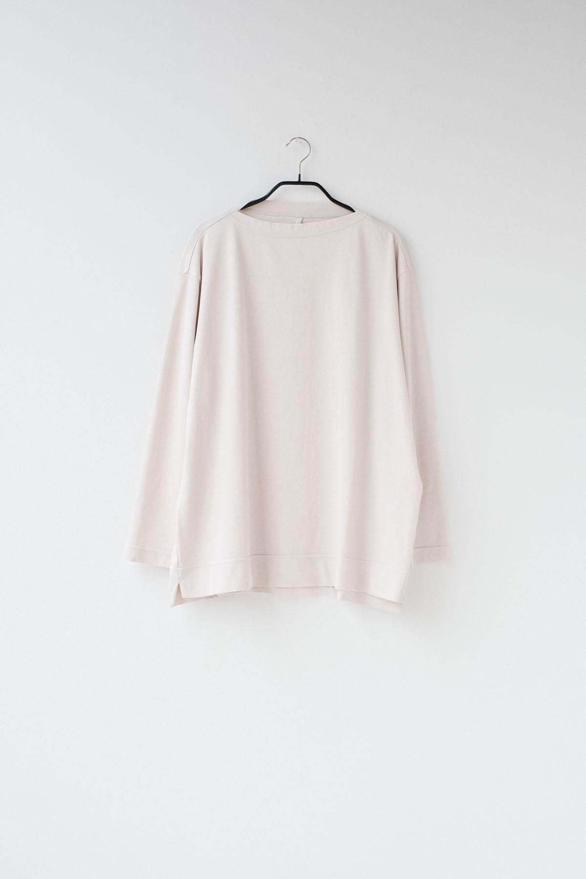 強撚コットンヘビー天竺　ボートネックT / Silver［size XS］