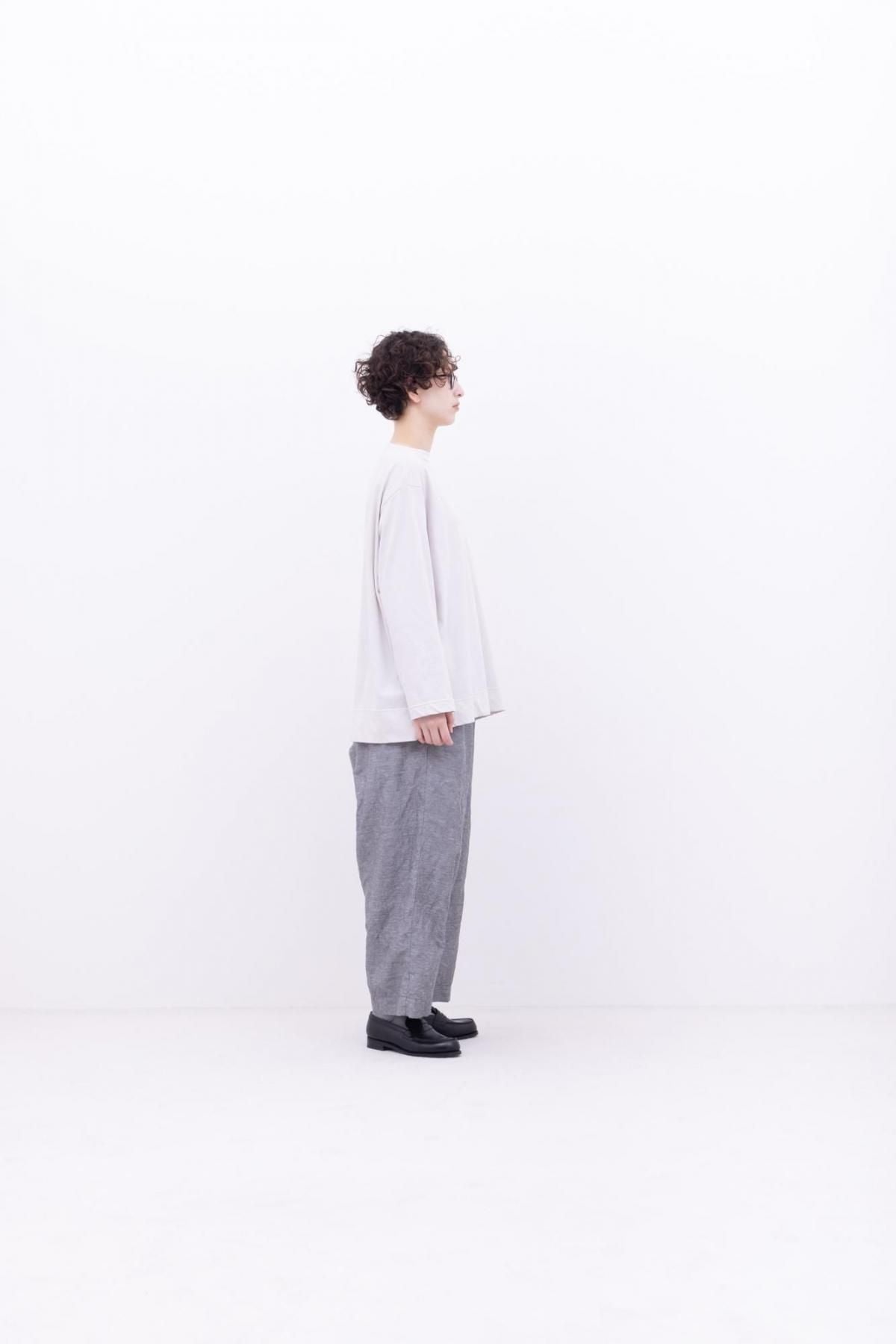 強撚コットンヘビー天竺　ボートネックT / Silver［size XS］