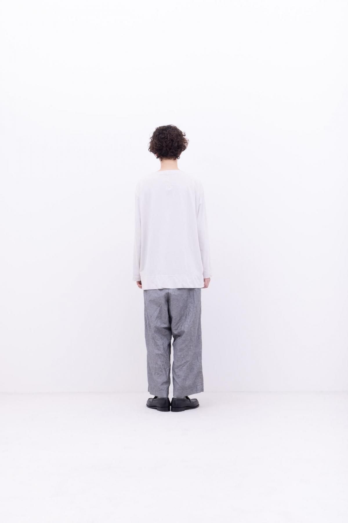 強撚コットンヘビー天竺　ボートネックT / Silver［size XS］