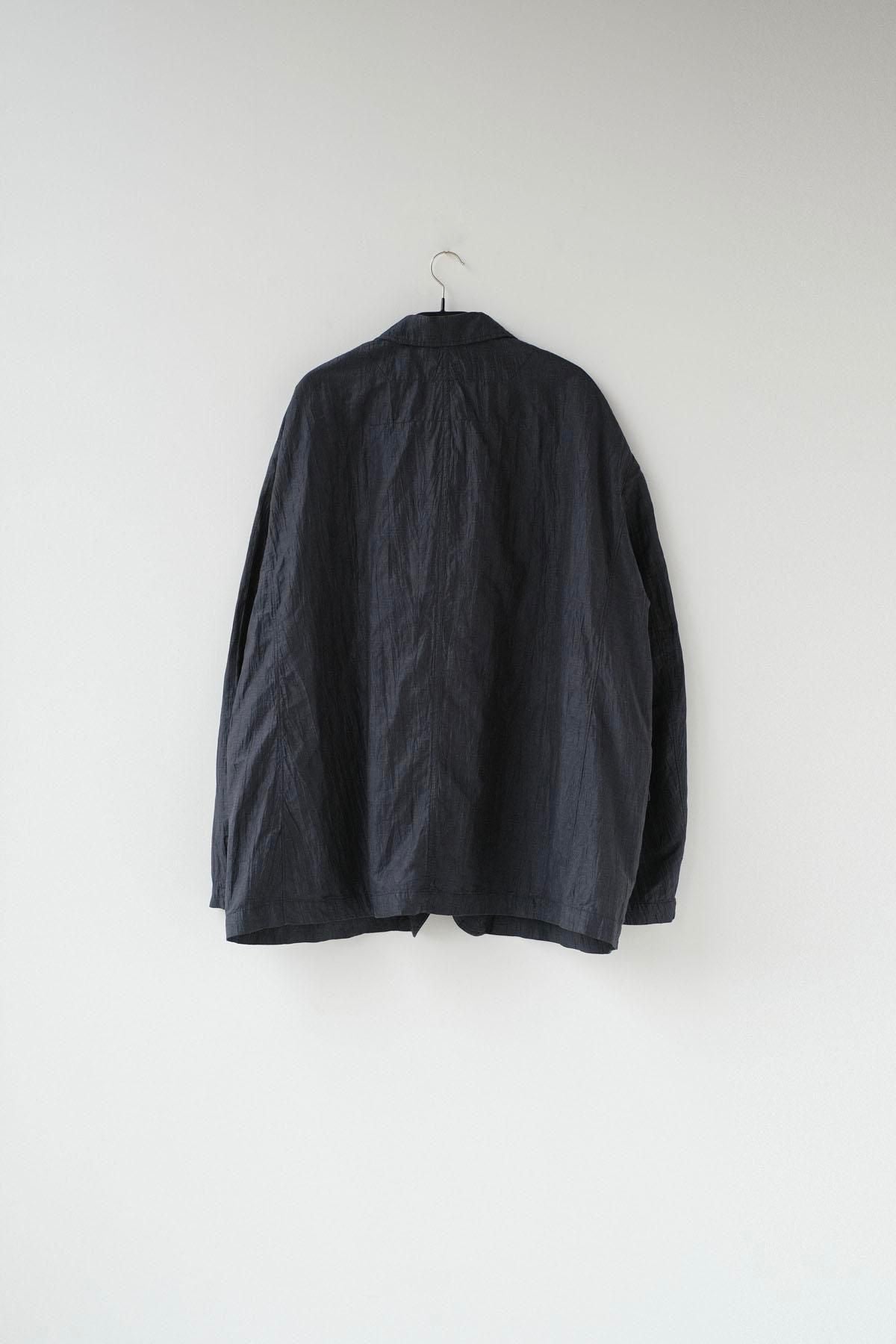 リネン&コットン・ピンチェック　テーラードジャケット / Navy［size M］