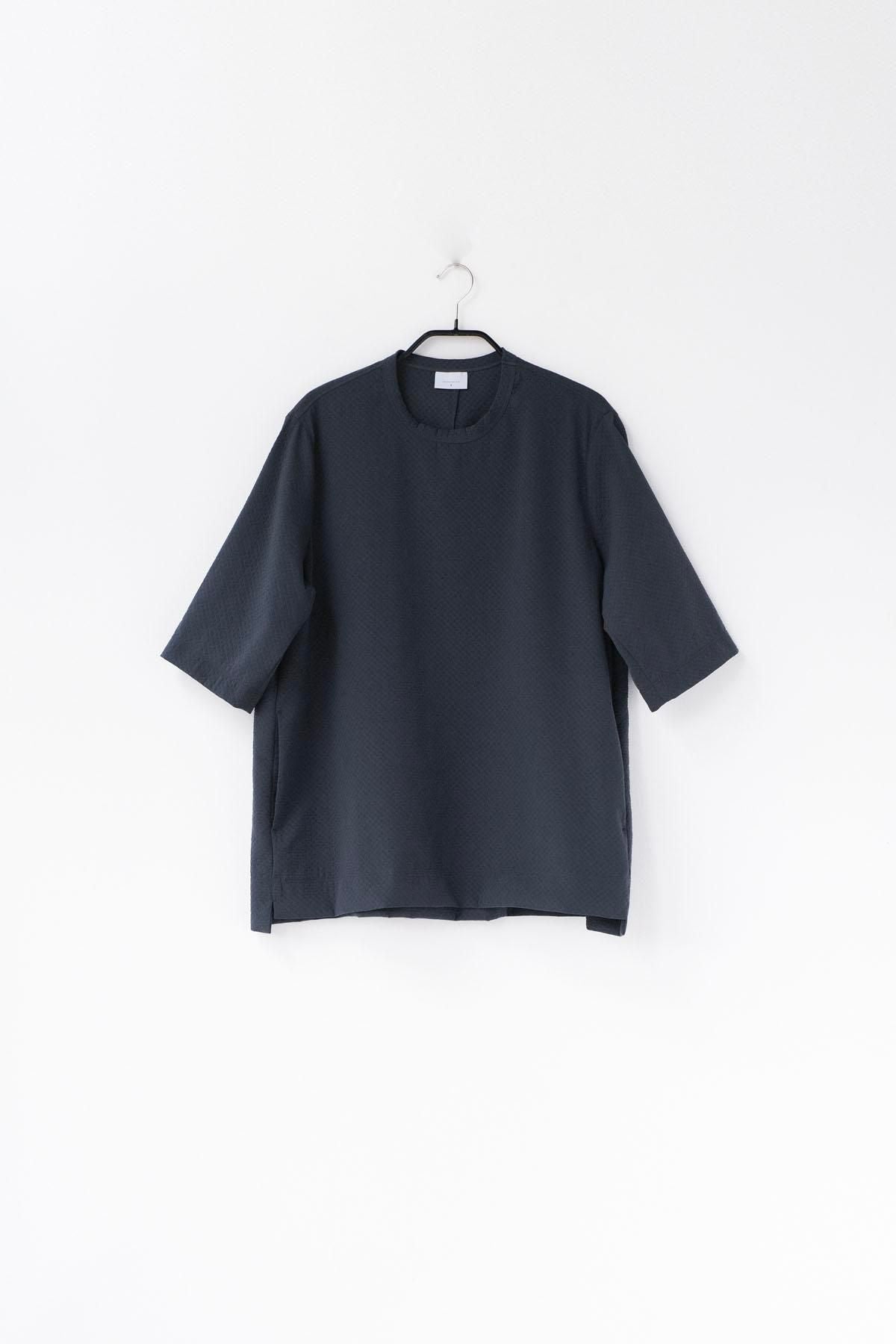 ナイロンストレッチ・ダイヤ　クルーネックプルオーバー / Shadow grey［size 3_］