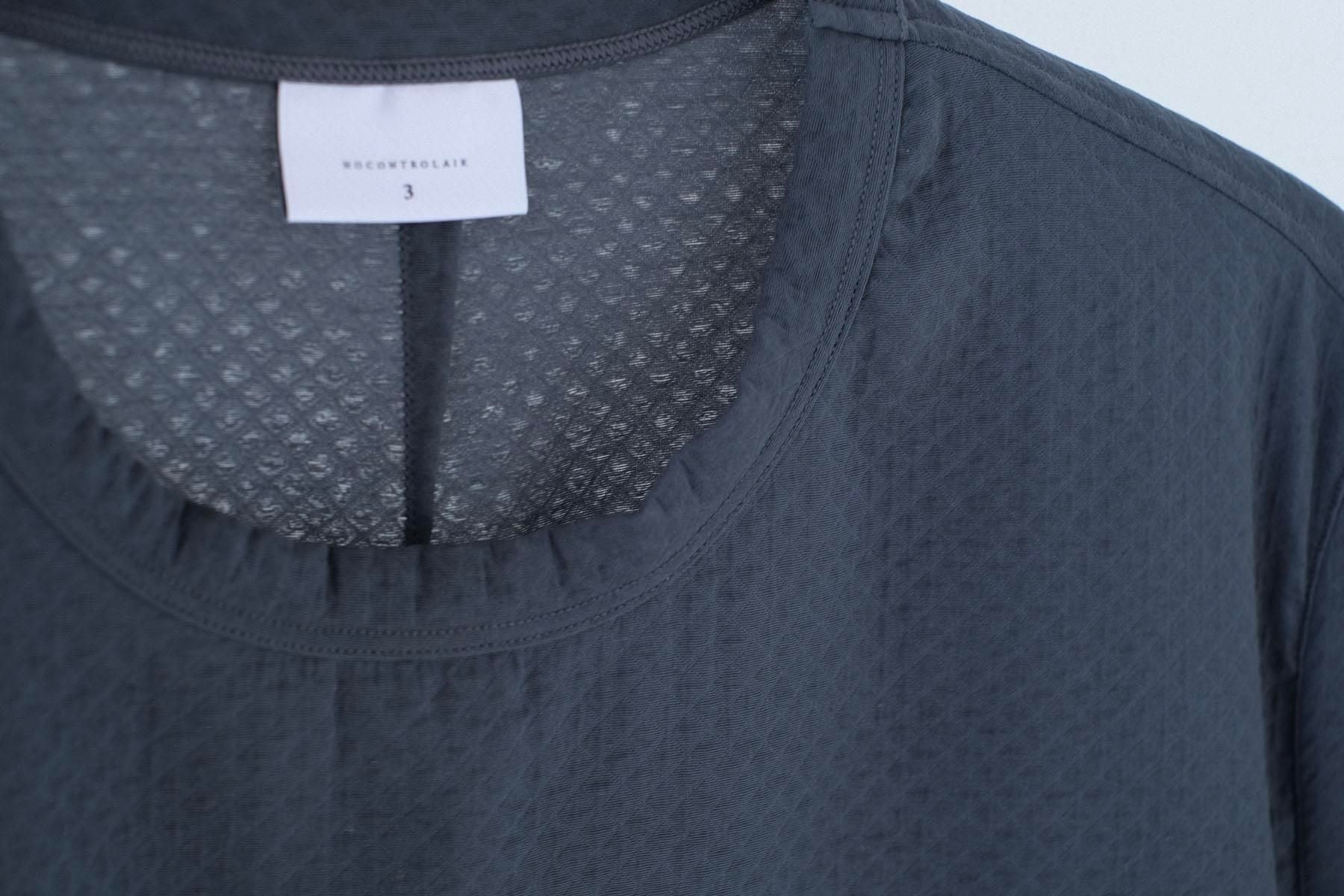 ナイロンストレッチ・ダイヤ　クルーネックプルオーバー / Shadow grey［size 3_］
