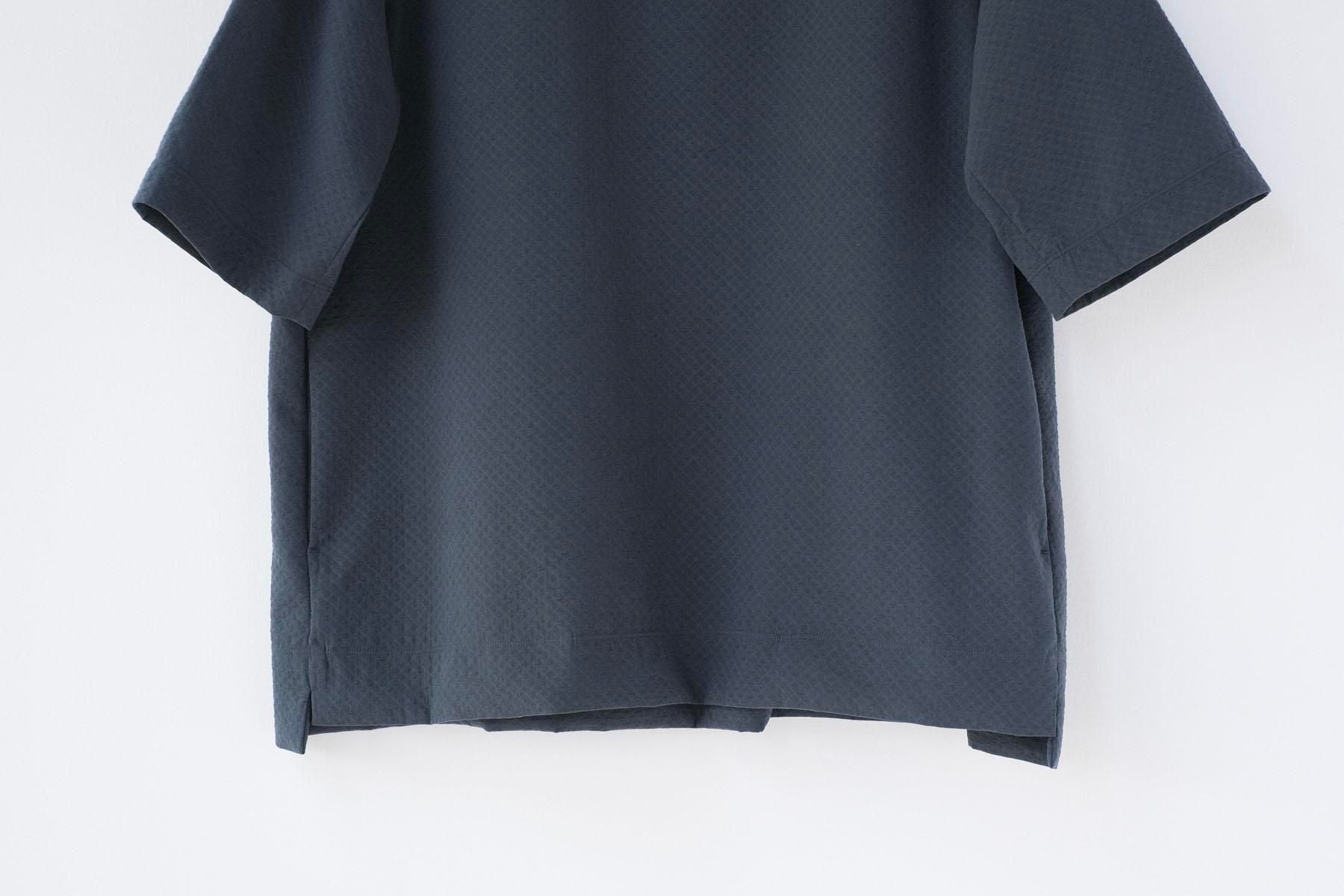 ナイロンストレッチ・ダイヤ　クルーネックプルオーバー / Shadow grey［size 3_］
