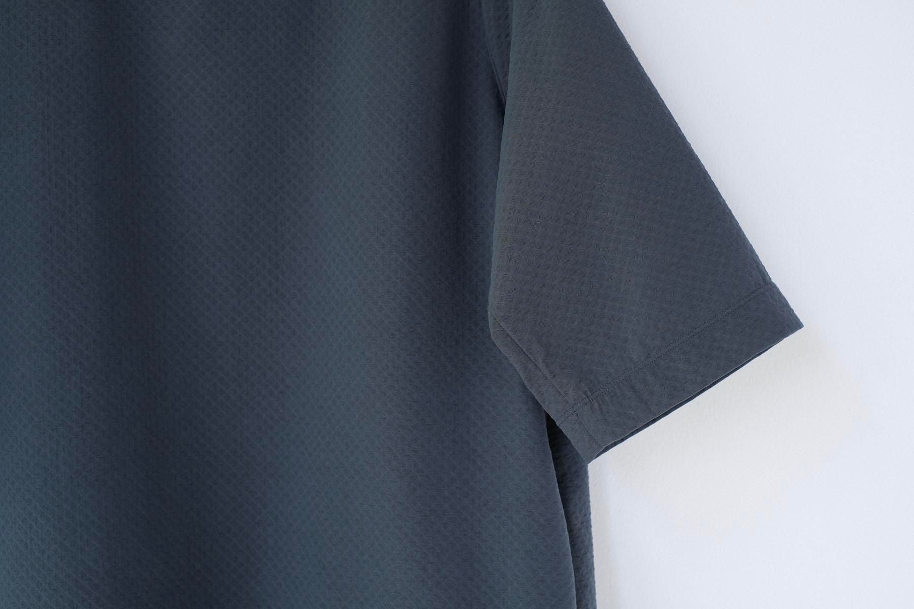ナイロンストレッチ・ダイヤ　クルーネックプルオーバー / Shadow grey［size 3_］