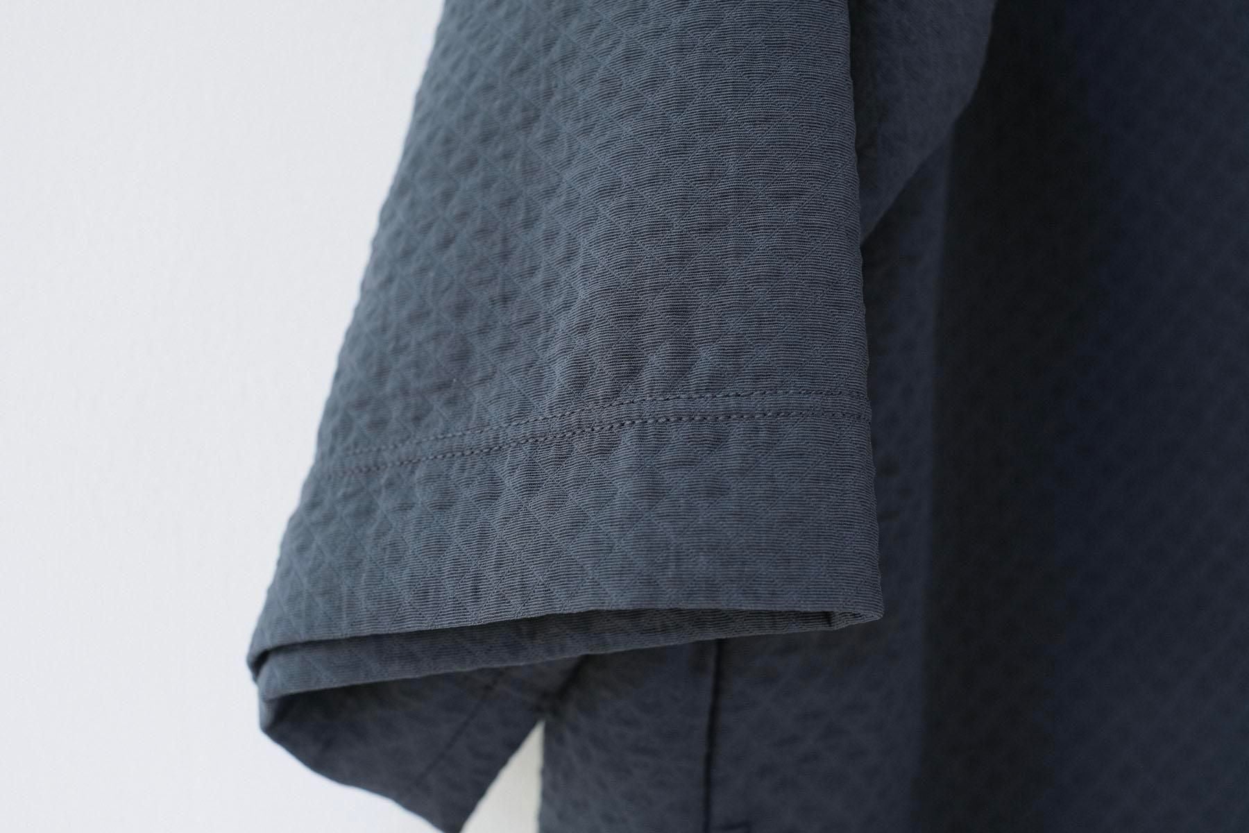 ナイロンストレッチ・ダイヤ　クルーネックプルオーバー / Shadow grey［size 3_］