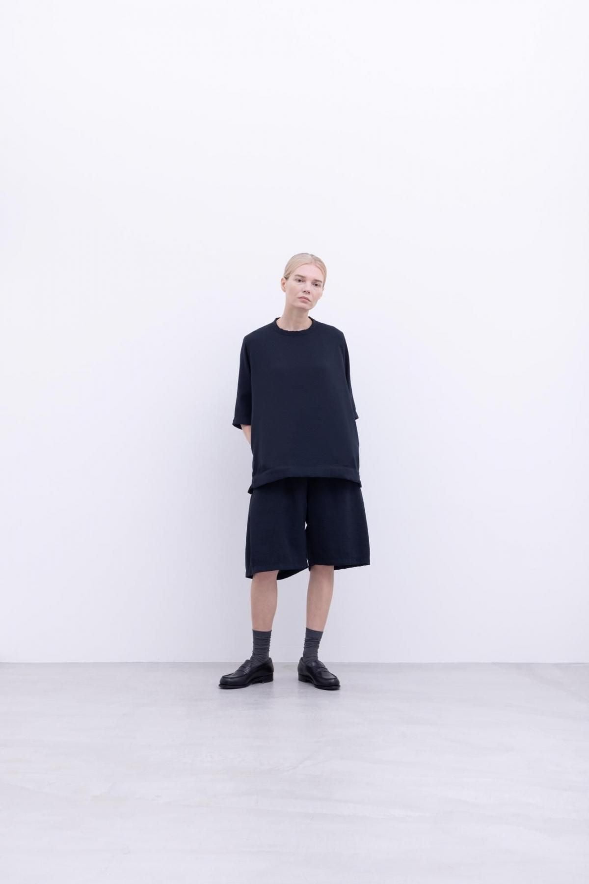 ナイロンストレッチ・ダイヤ　クルーネックプルオーバー / Shadow grey［size 3_］