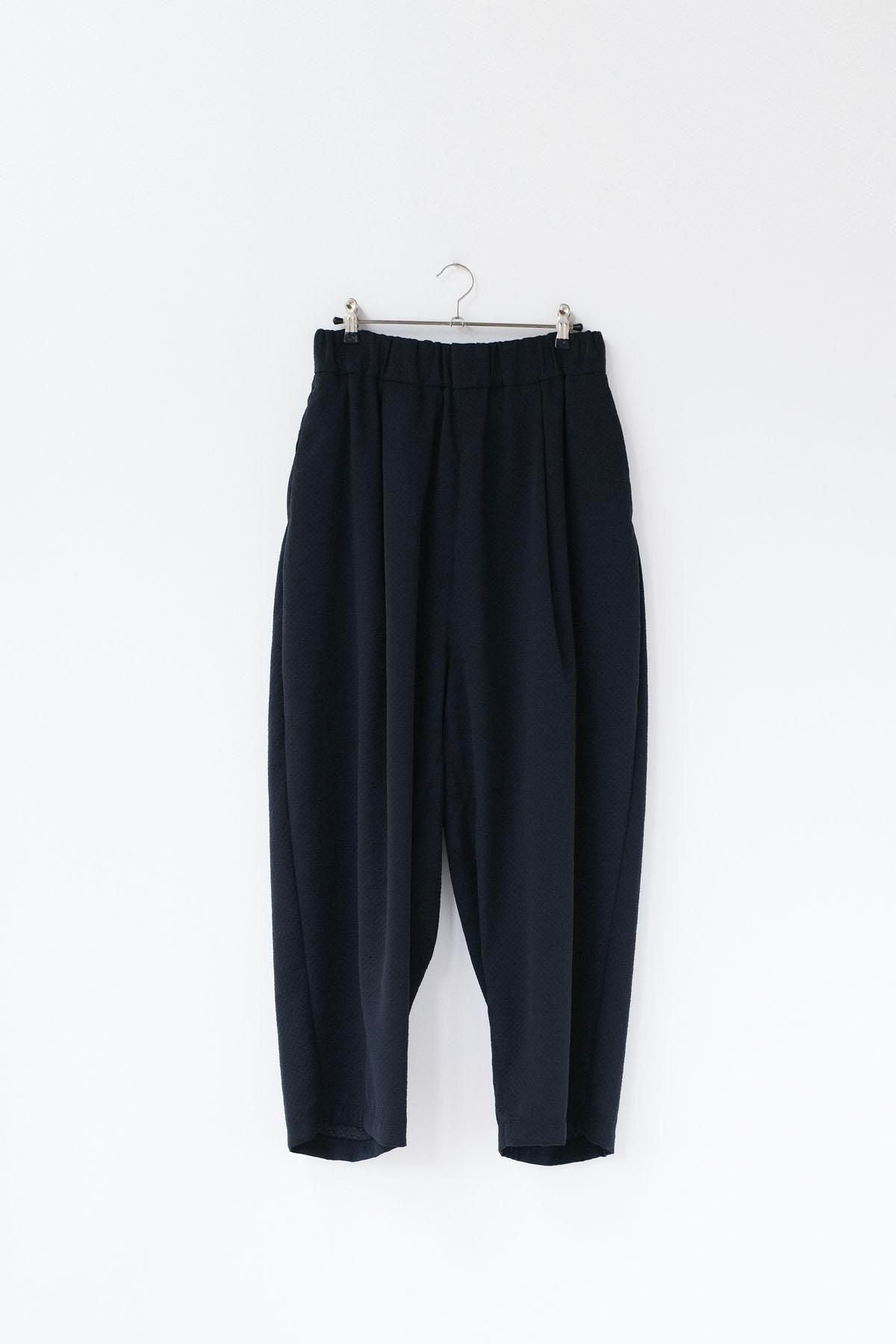 ナイロンストレッチ・ダイヤ　テーパードパンツ / Black［size 5_］