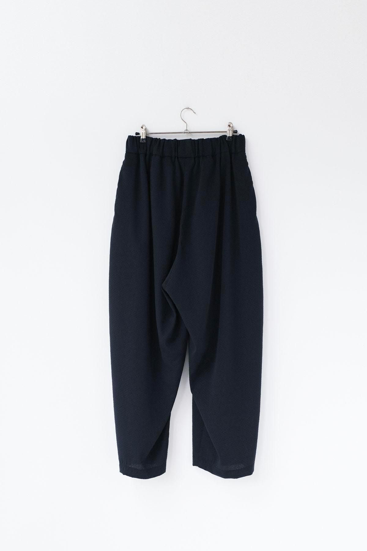 ナイロンストレッチ・ダイヤ　テーパードパンツ / Black［size 5_］