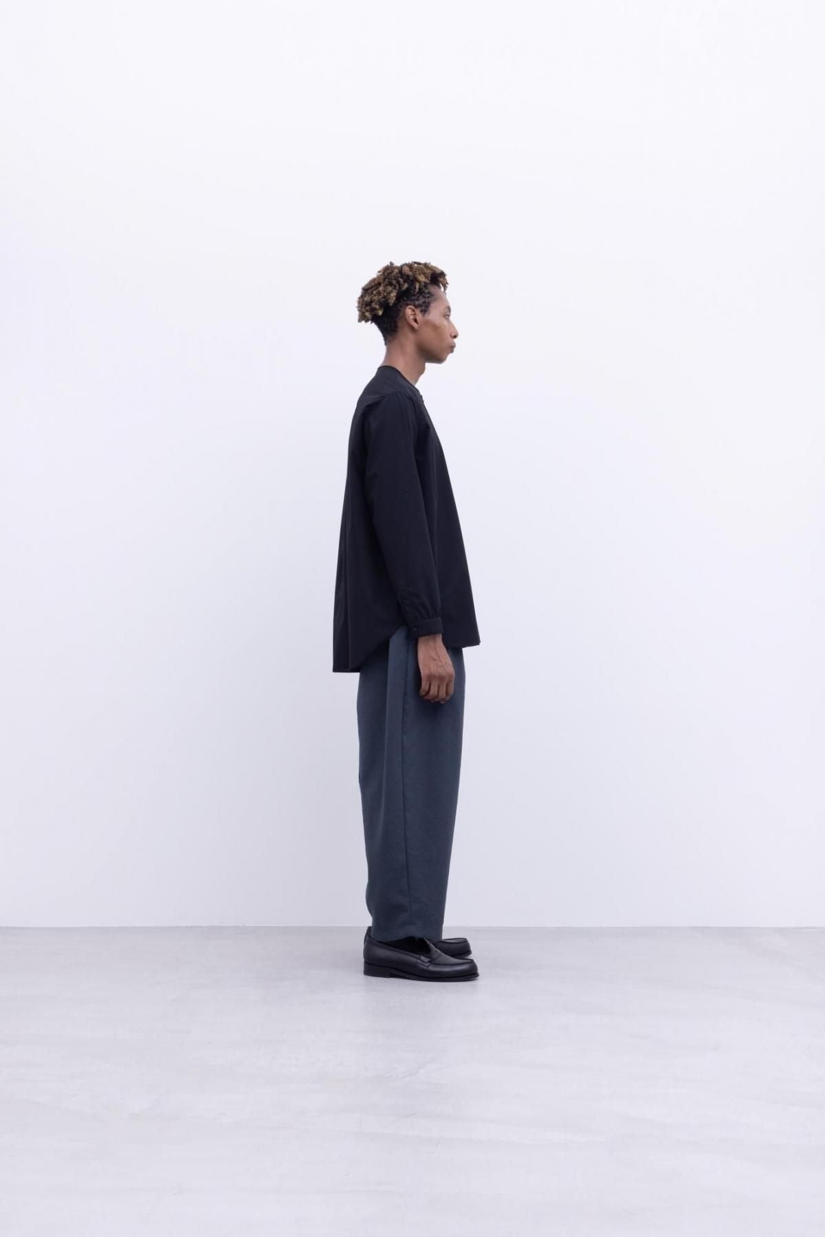 ナイロンストレッチ・ダイヤ　テーパードパンツ / Black［size 5_］