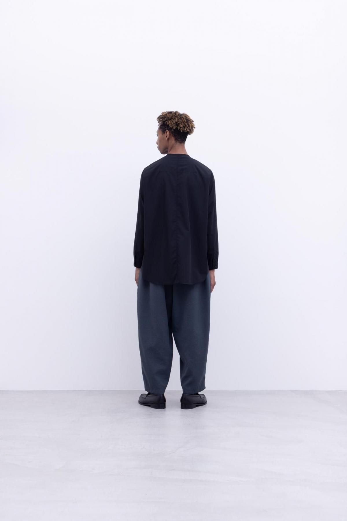 ナイロンストレッチ・ダイヤ　テーパードパンツ / Black［size 5_］
