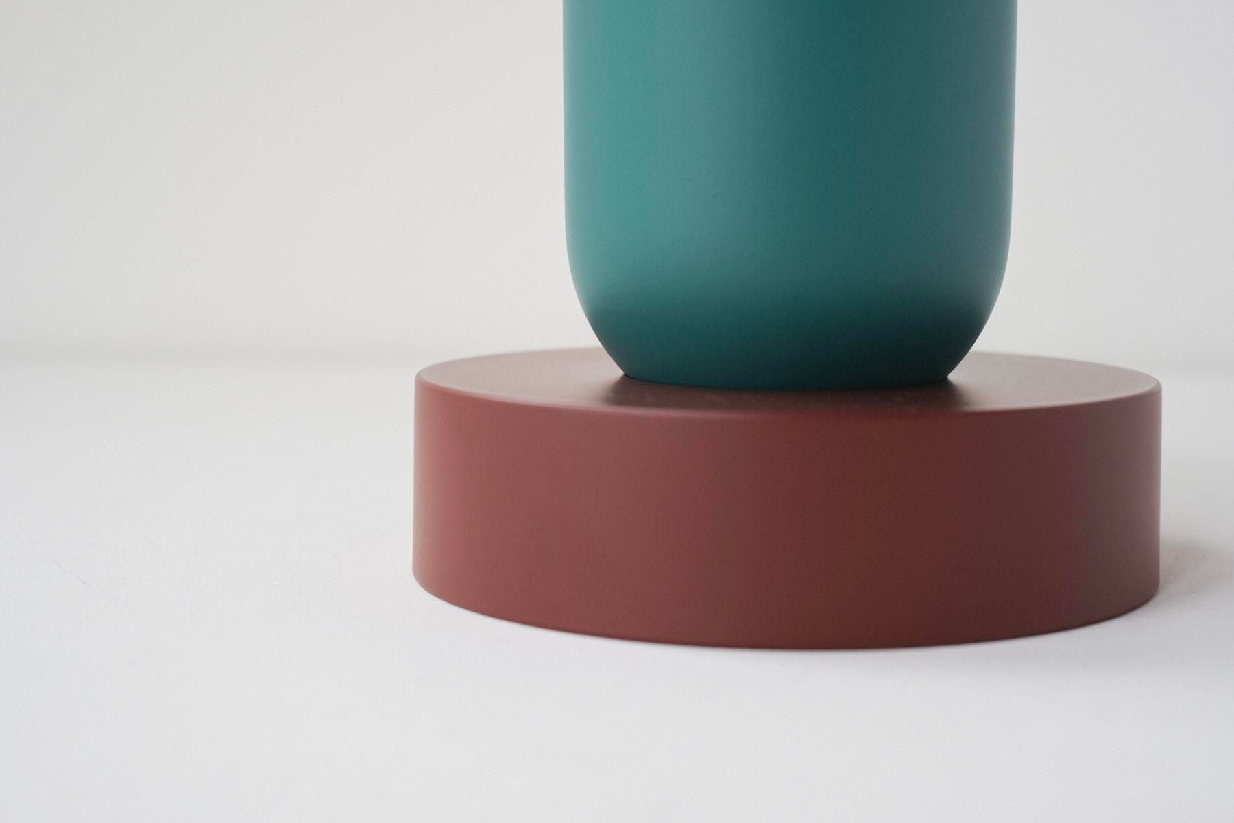 MIRTO 111 （Grayish Blue+Raddish Brown） / Marutomi designed by Ettore Sottsass